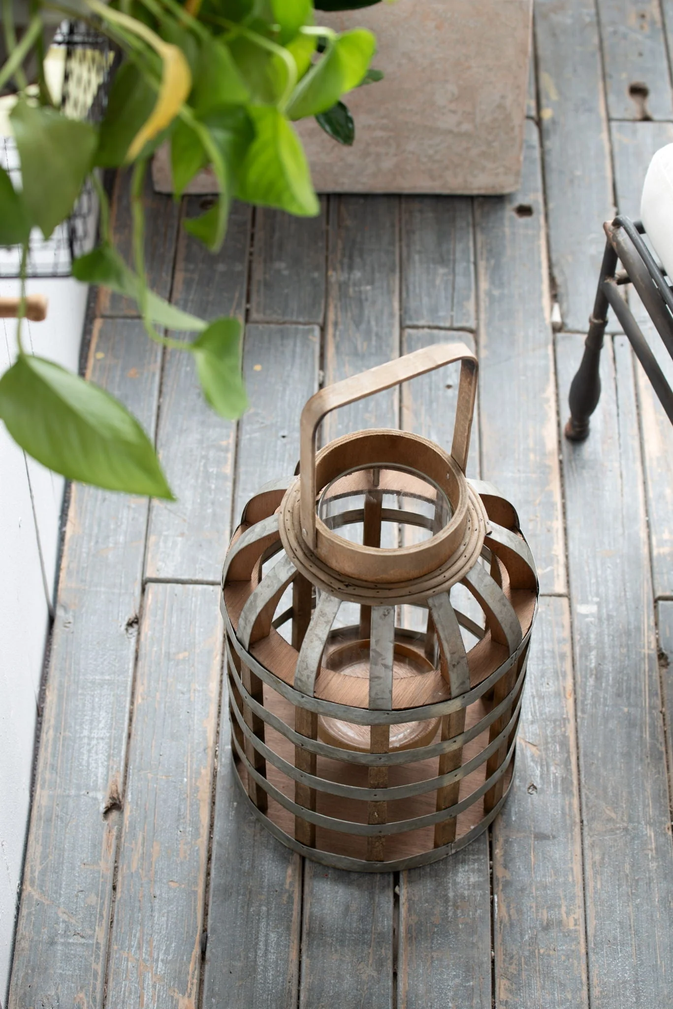Decorative Lantern With Handle Wooden Lantern For Indoor Outdoor Home Garden Wedding - Image 6