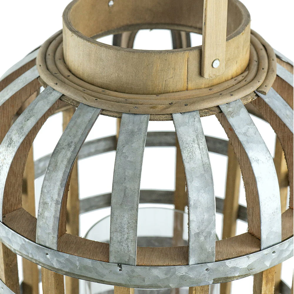 Decorative Lantern With Handle Wooden Lantern For Indoor Outdoor Home Garden Wedding - Image 9
