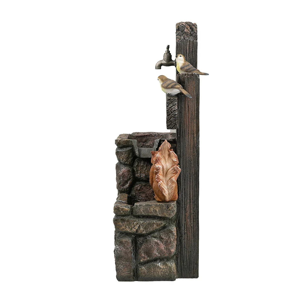 Decorative Two Tiered Water Fountain With Woodland Animal Design - Image 4