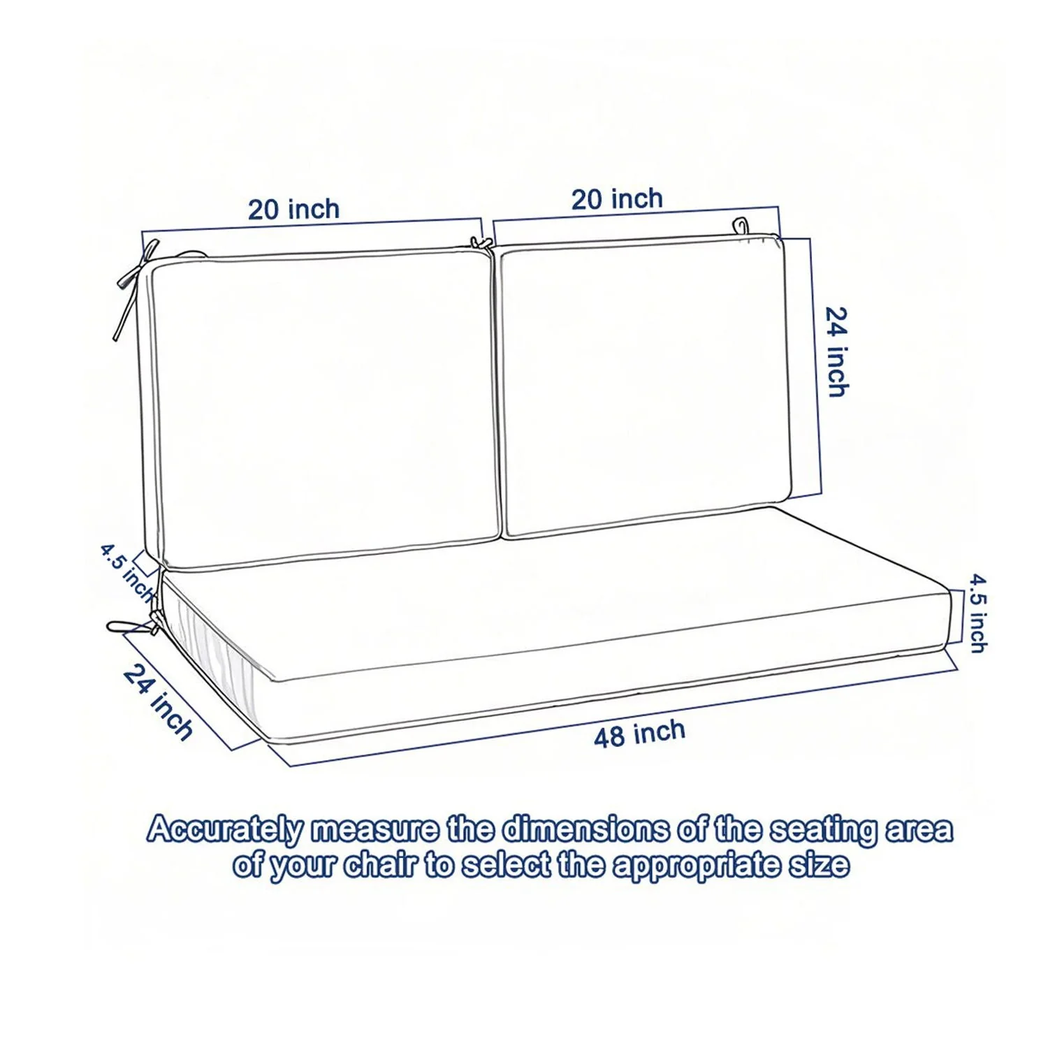 Deep Seat Waterproof Replacement Patio Chair Cushions for Patio Furniture - Image 8