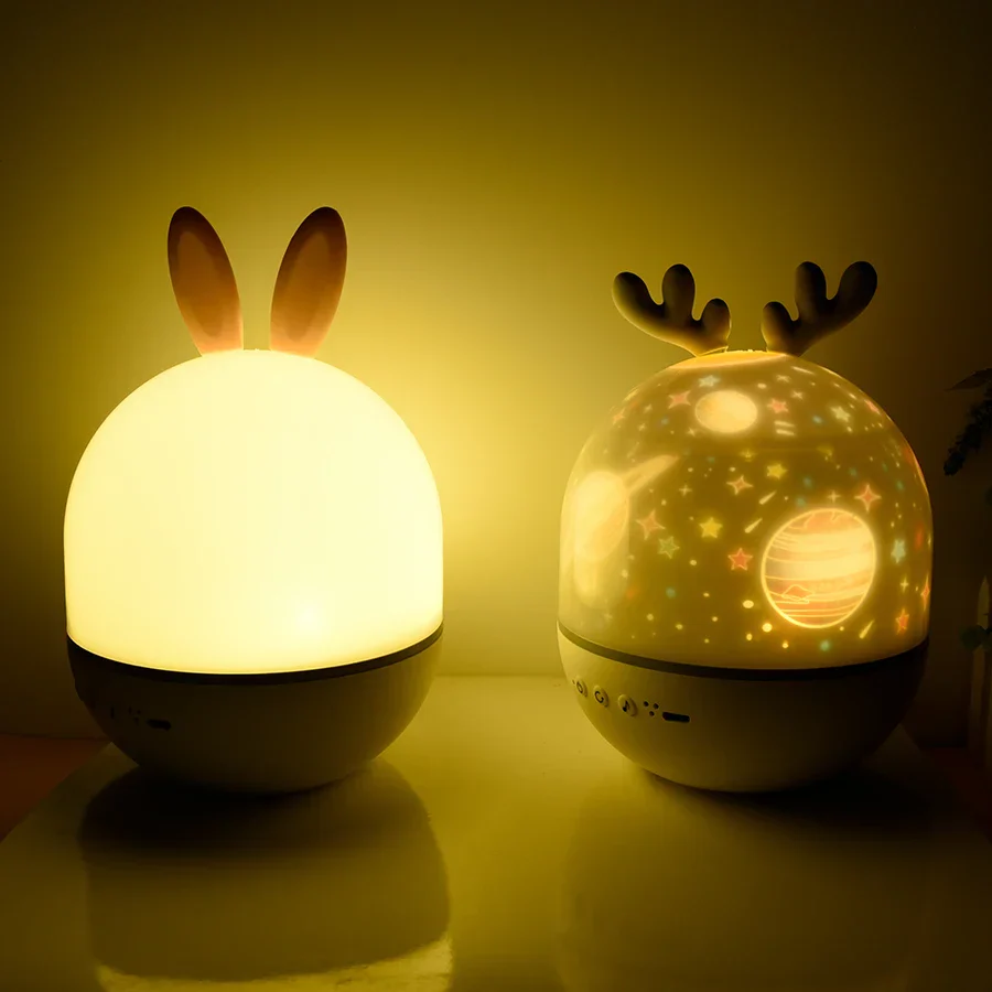 Deer Music Projector Night Light Starry Sky Rotating Lamp Bluetooth Speaker - Image 4