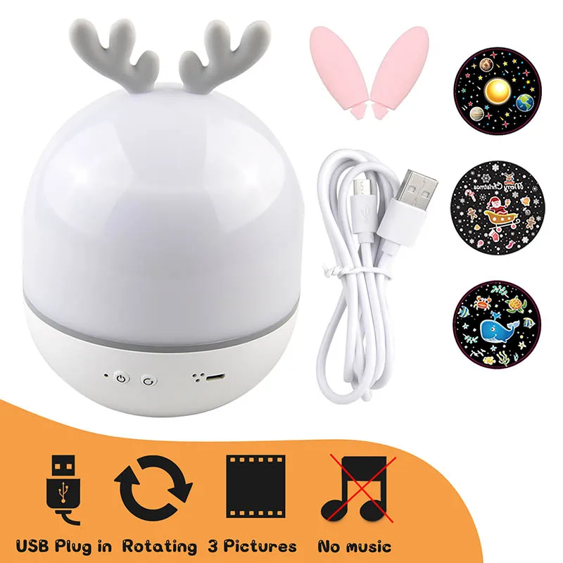 Deer Music Projector Night Light Starry Sky Rotating Lamp Bluetooth Speaker - Image 7
