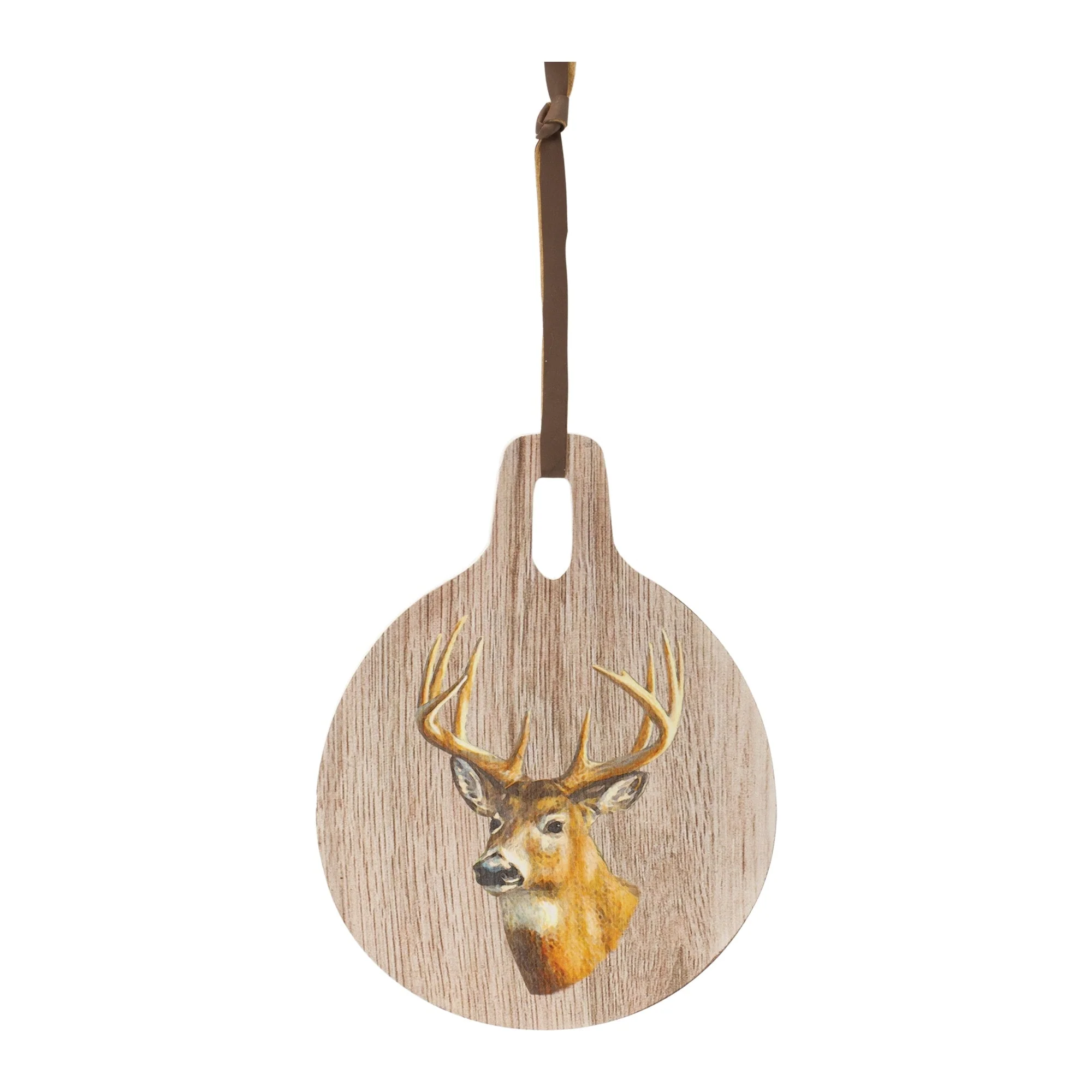 Deer Print Cutting Board Decor 7.75"D - Image 2