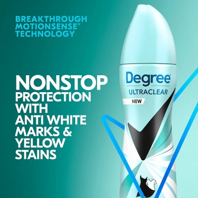 Degree Ultra Clear Black + White Pure Clean Antiperspirant & Deodorant Dry Spray 3.8oz/2ct - New - Image 4