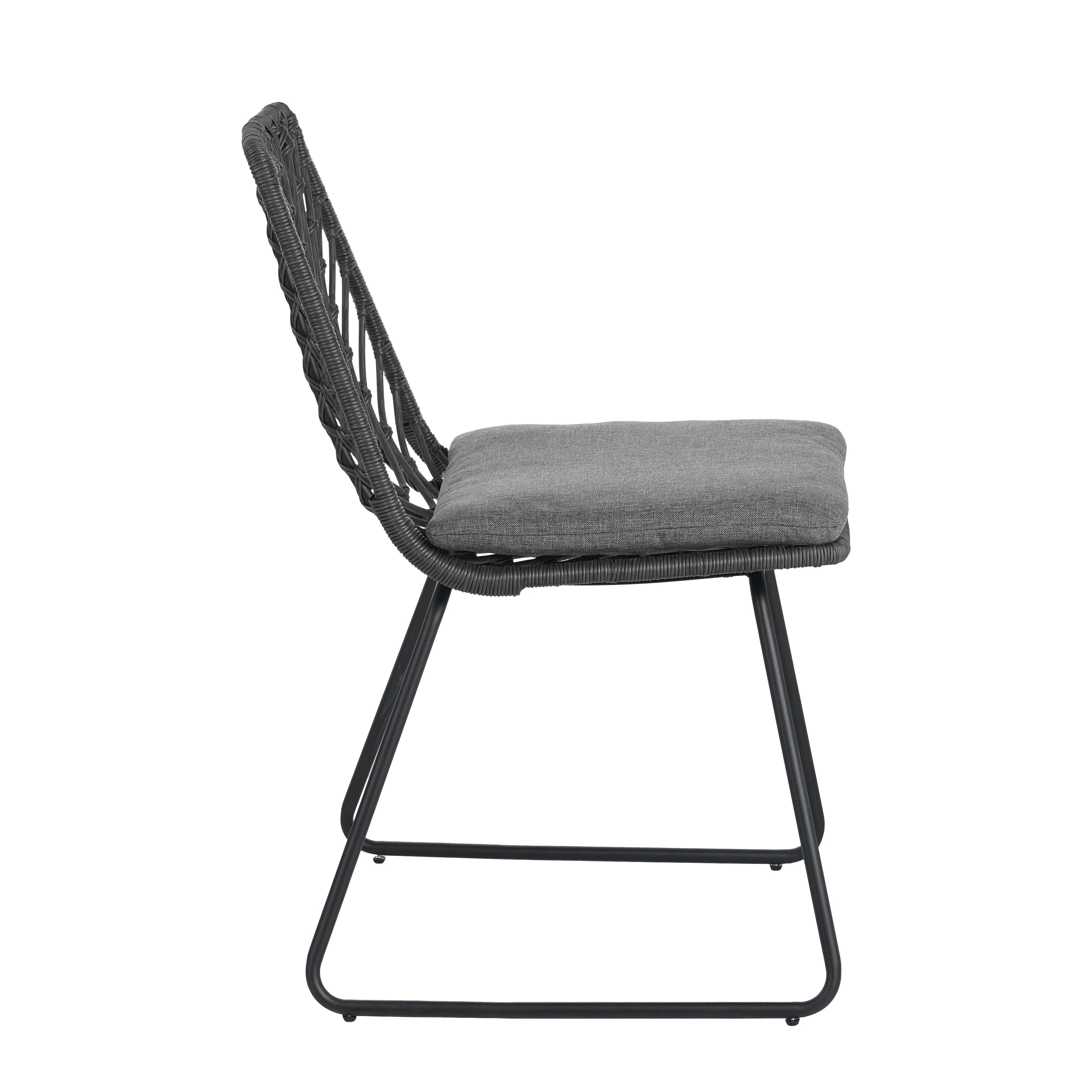DEJA Chair 2PCS with 2 Cushions, Gray - Image 12