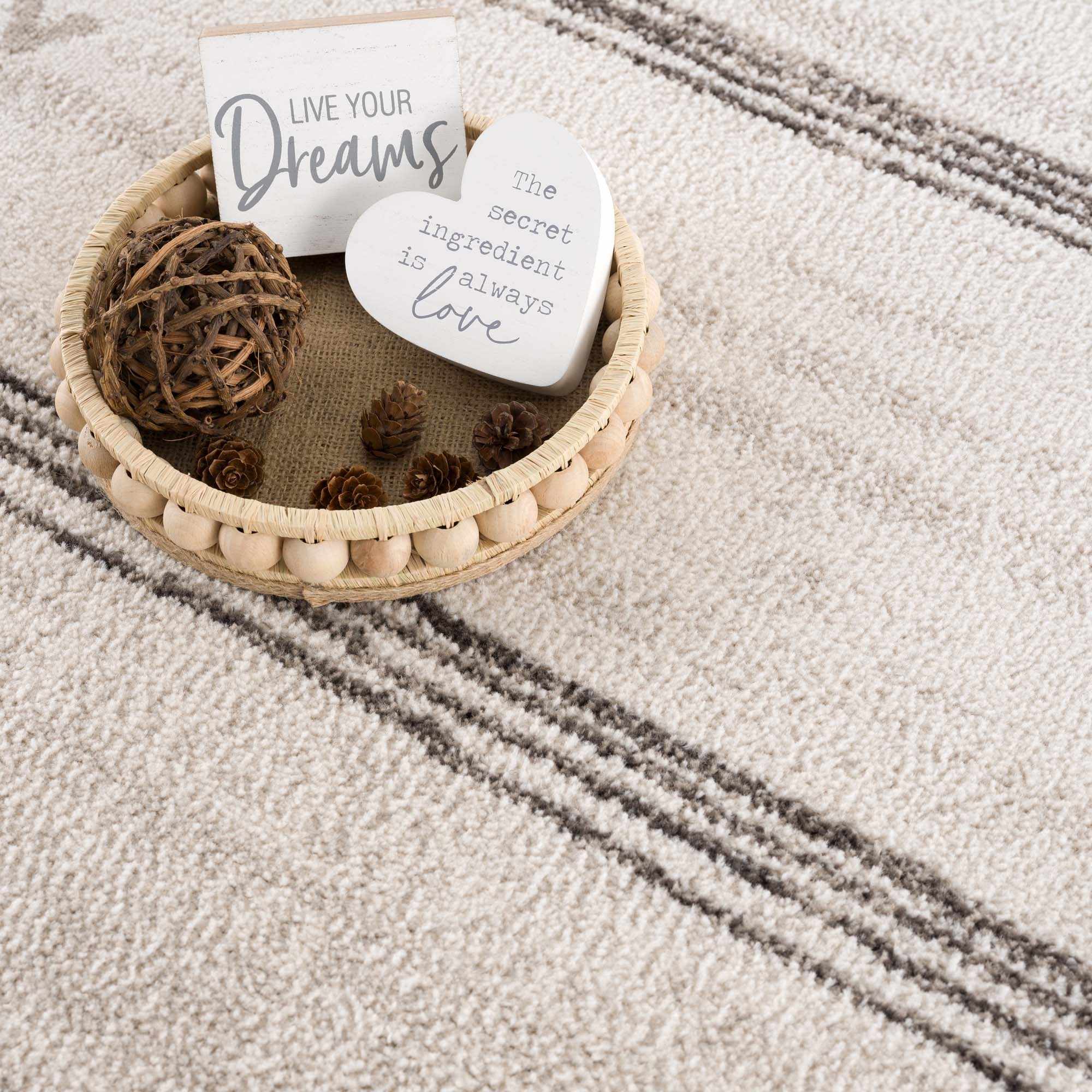 Deja Cream & Charcoal Area Rug - Clearance - Image 10