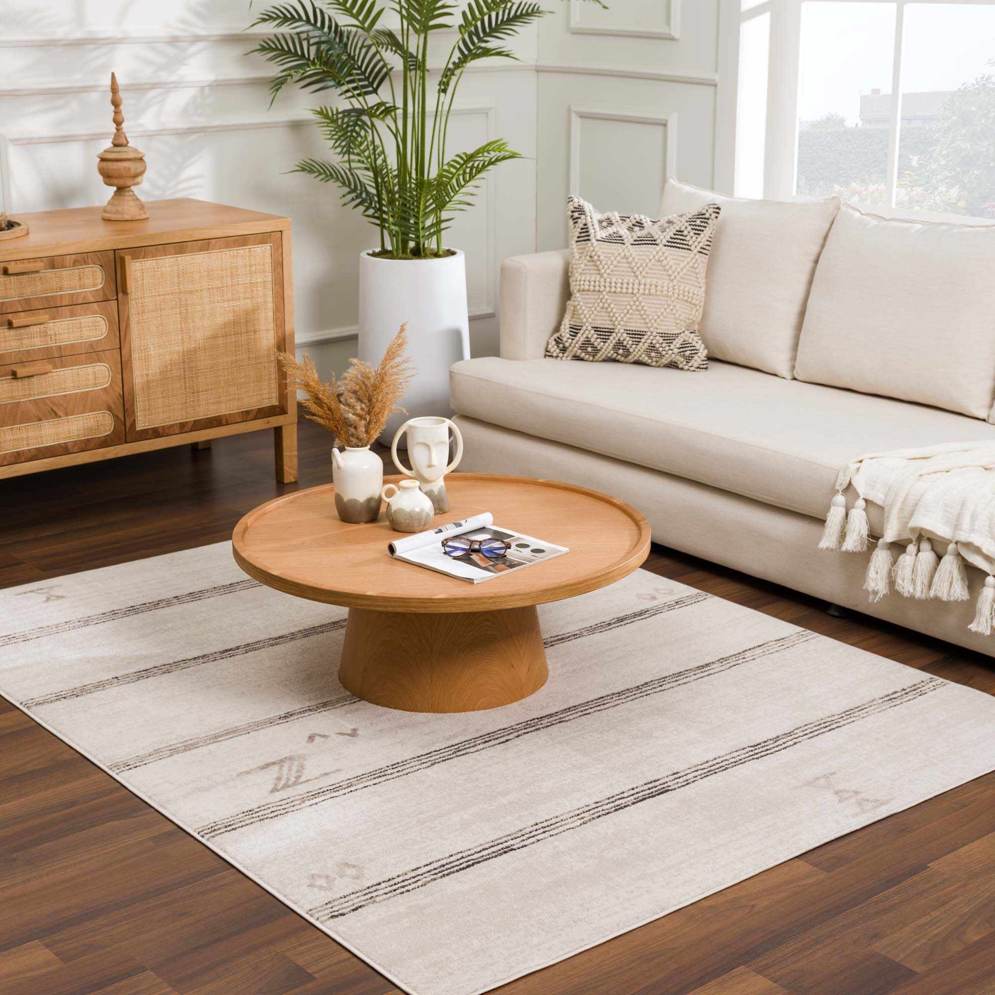 Deja Cream & Charcoal Area Rug - Clearance - Image 12