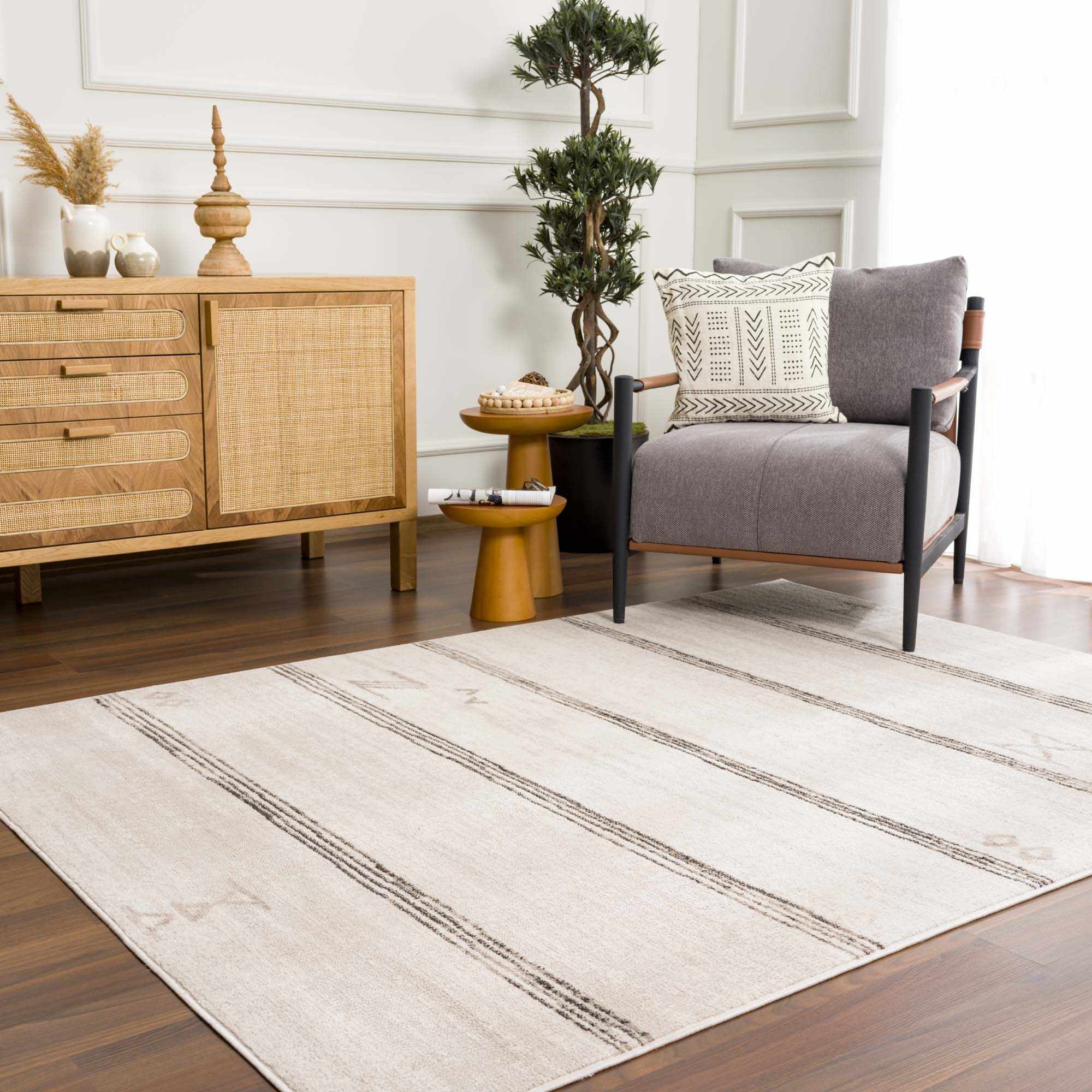 Deja Cream & Charcoal Area Rug - Clearance - Image 14