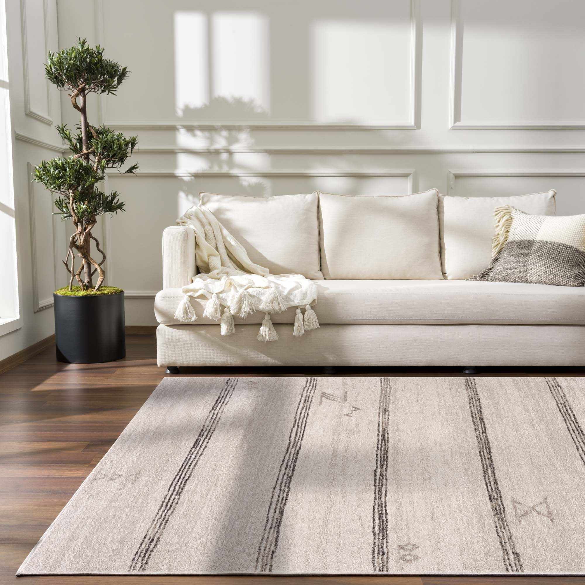 Deja Cream & Charcoal Area Rug - Clearance - Image 4