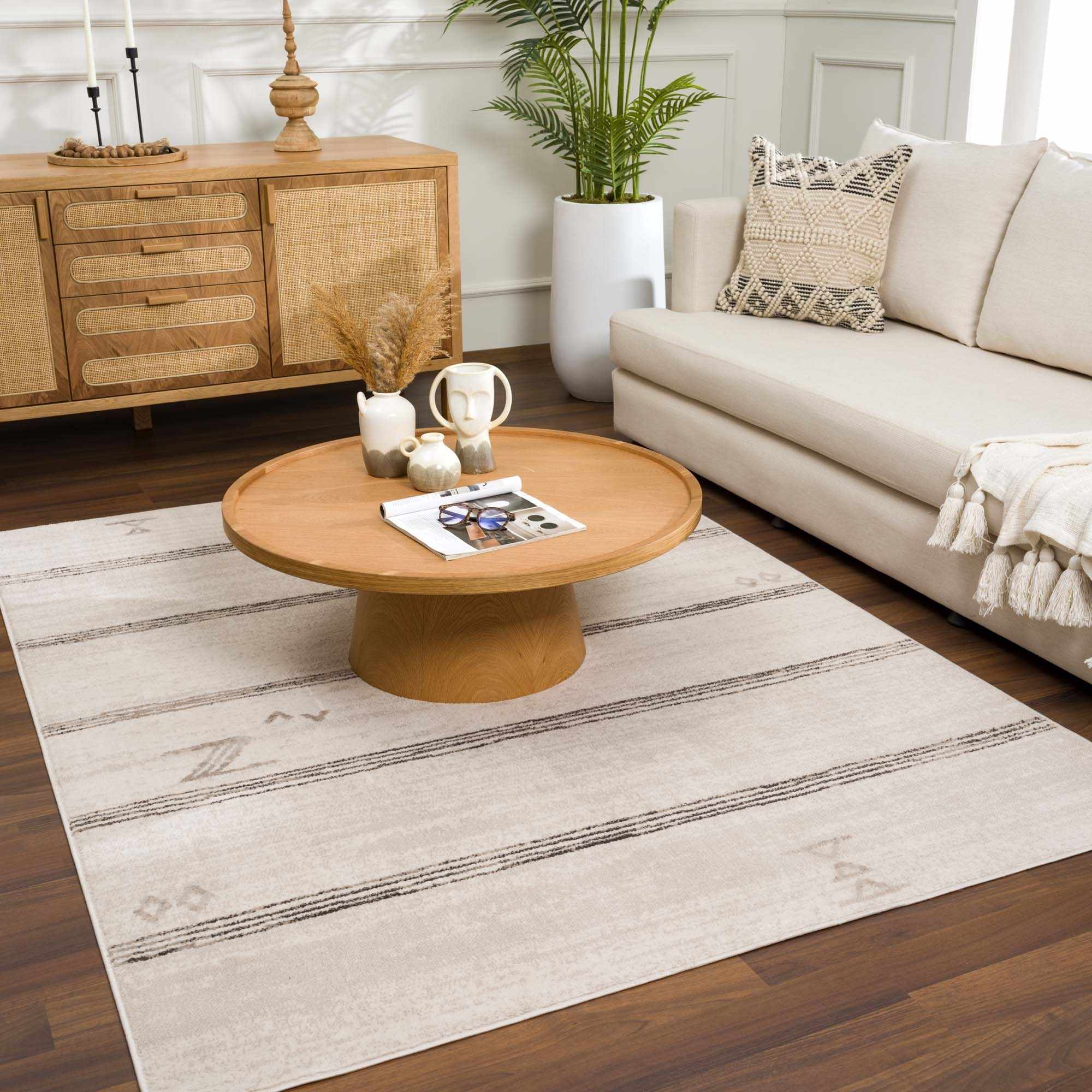 Deja Cream & Charcoal Area Rug - Clearance - Image 9