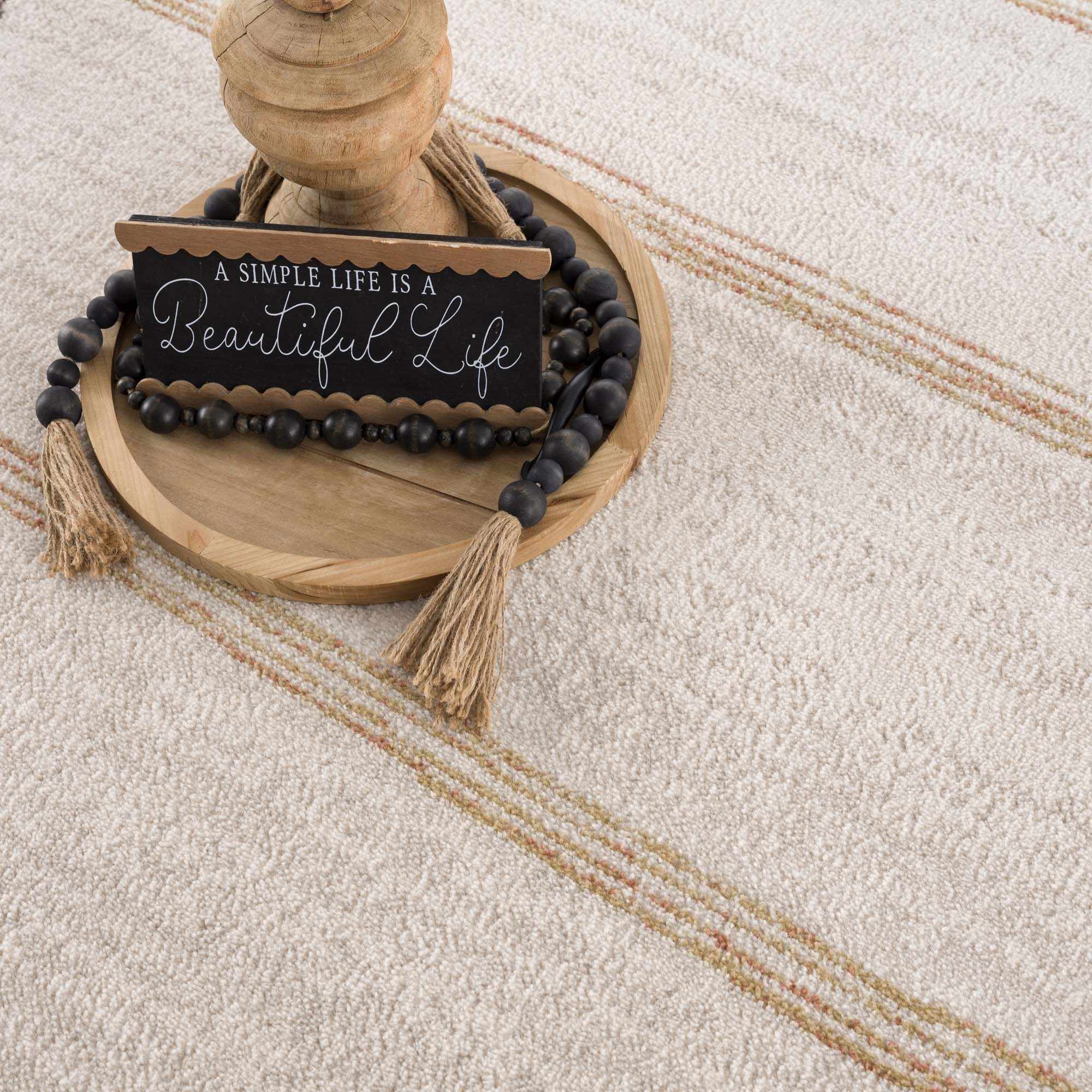 Deja Cream & Gold Area Rug - Clearance - Image 10