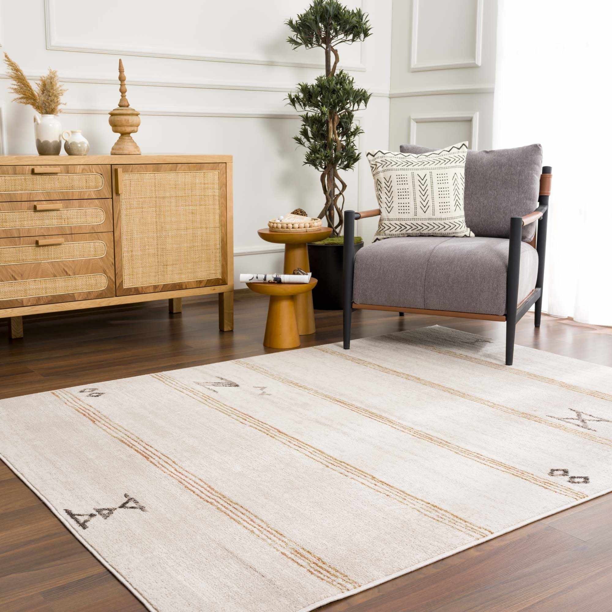 Deja Cream & Gold Area Rug - Clearance - Image 12