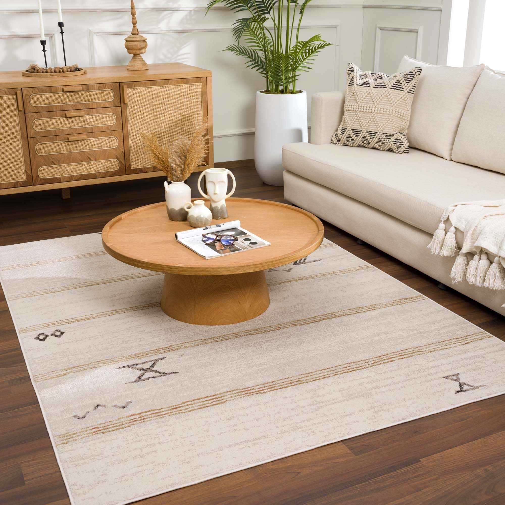 Deja Cream & Gold Area Rug - Clearance - Image 14