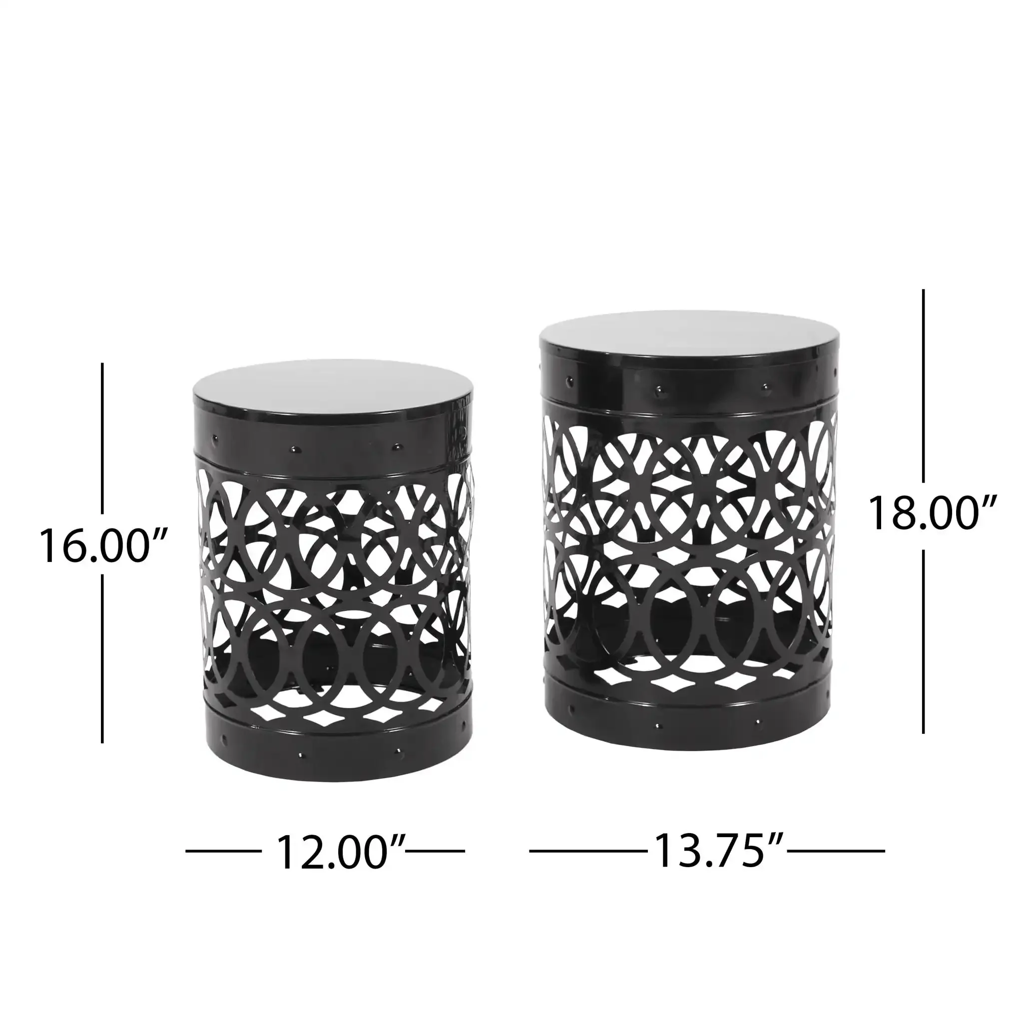 Delight - Powder Coated Iron End Table (Set of 2) - Image 5