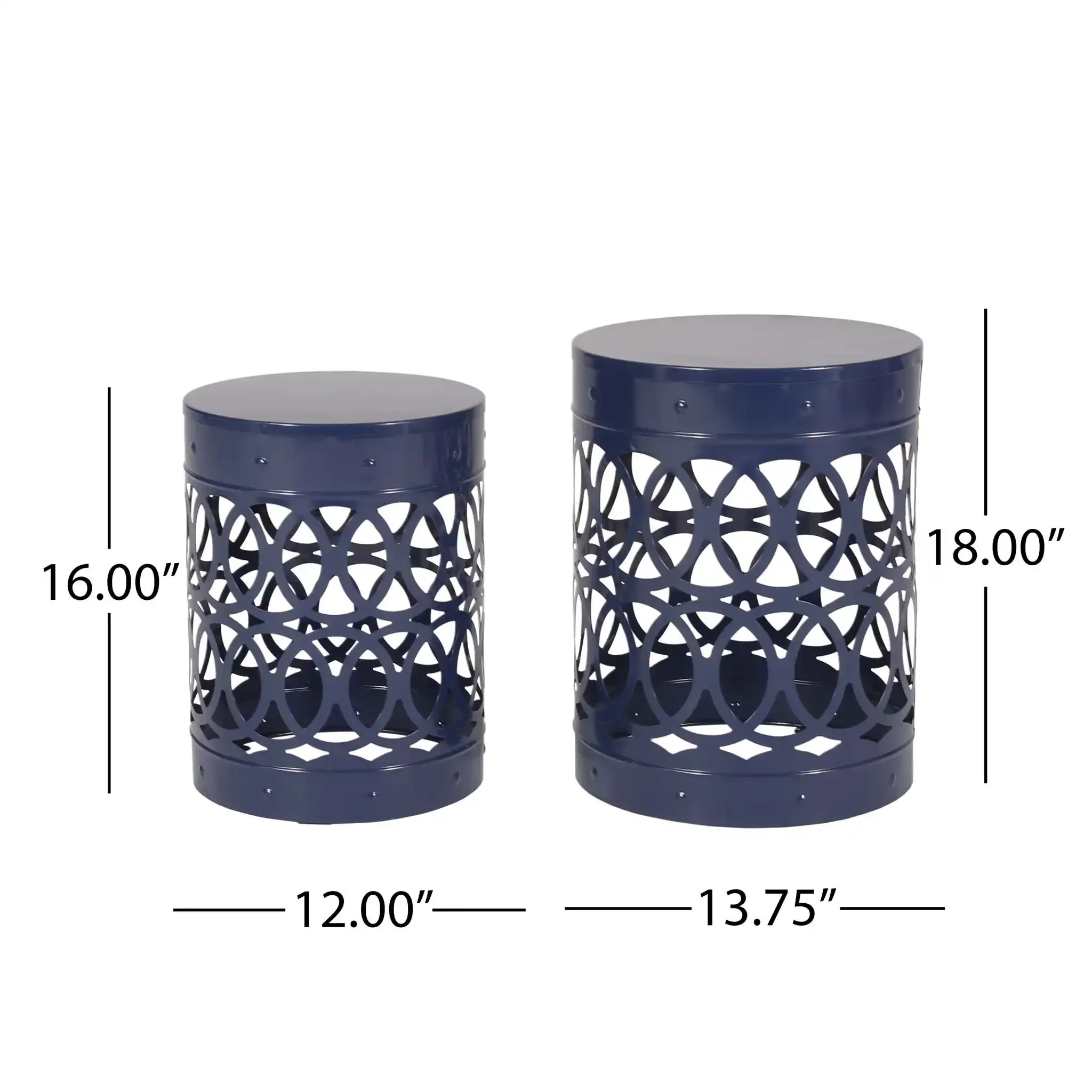 Delight - Powder Coated Iron End Table (Set of 2) - Image 6
