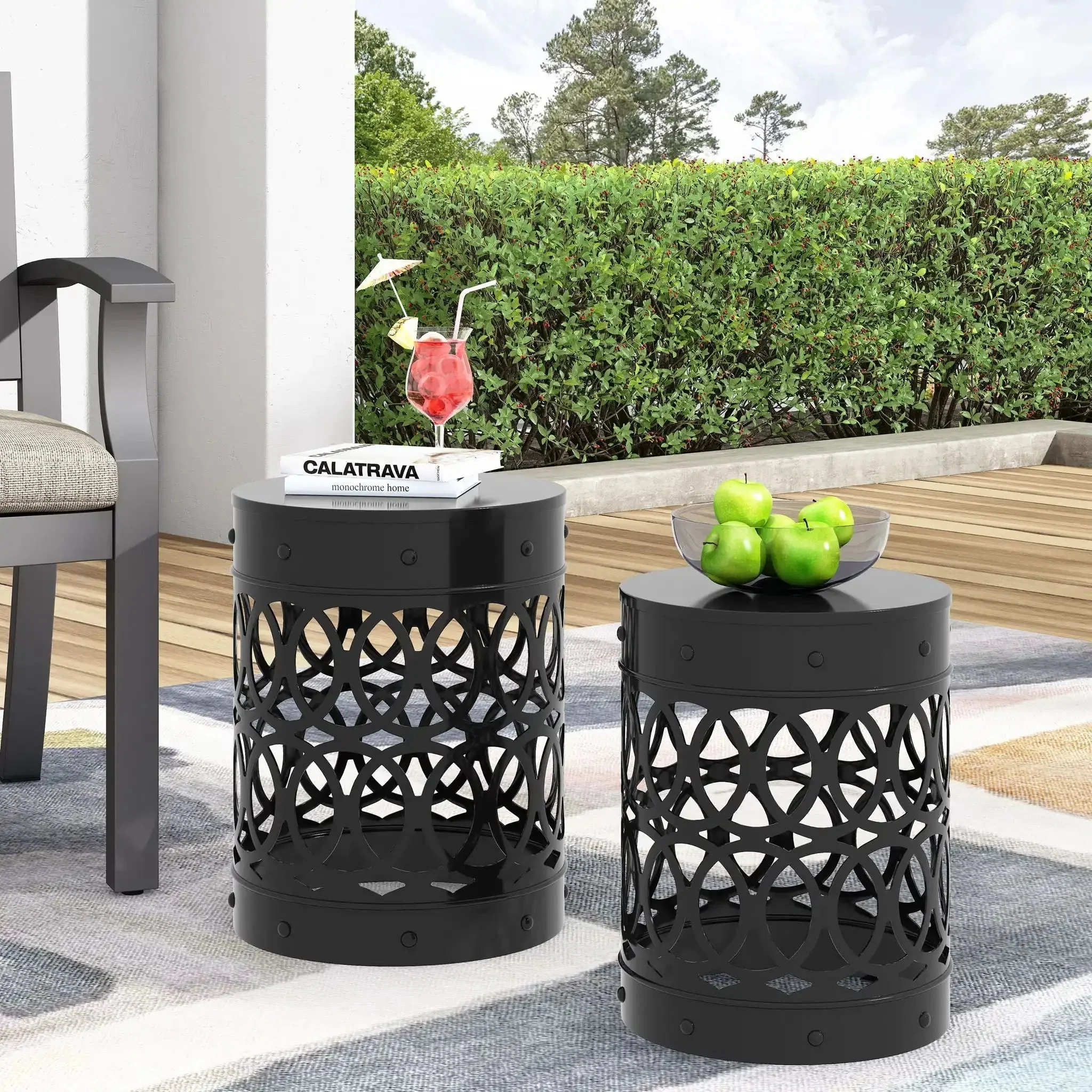 Delight - Powder Coated Iron End Table (Set of 2) - Image 7