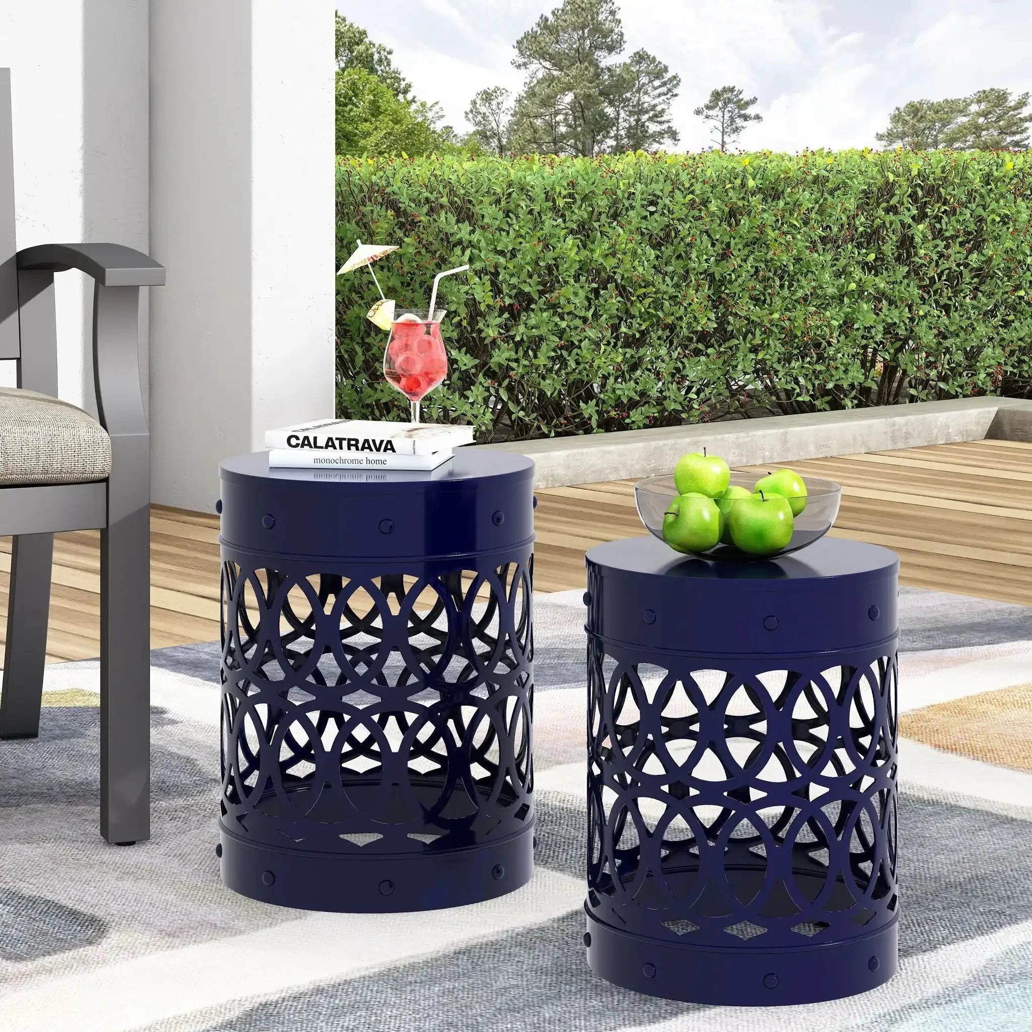 Delight - Powder Coated Iron End Table (Set of 2) - Image 8