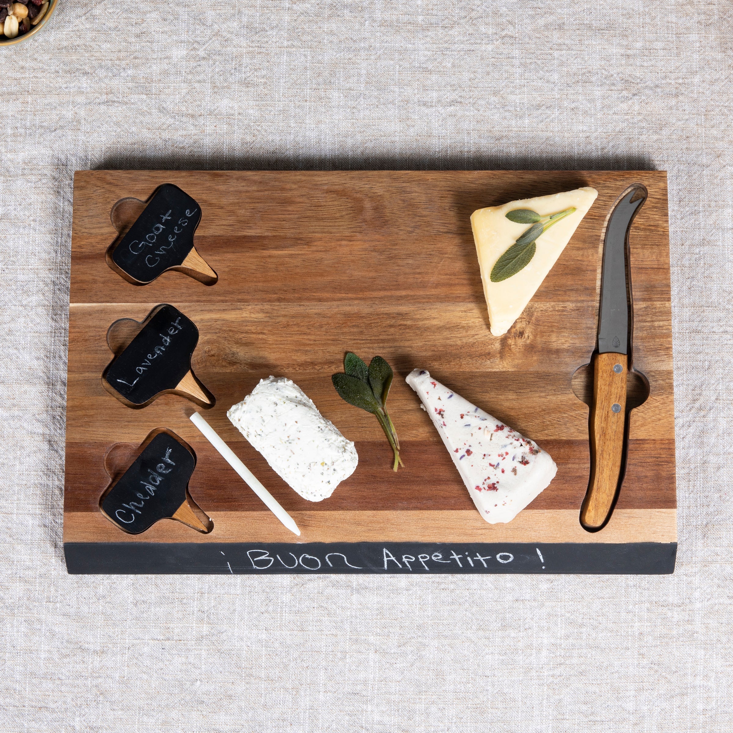 Delio Acacia Cheese Cutting Board & Tools Set - Image 2