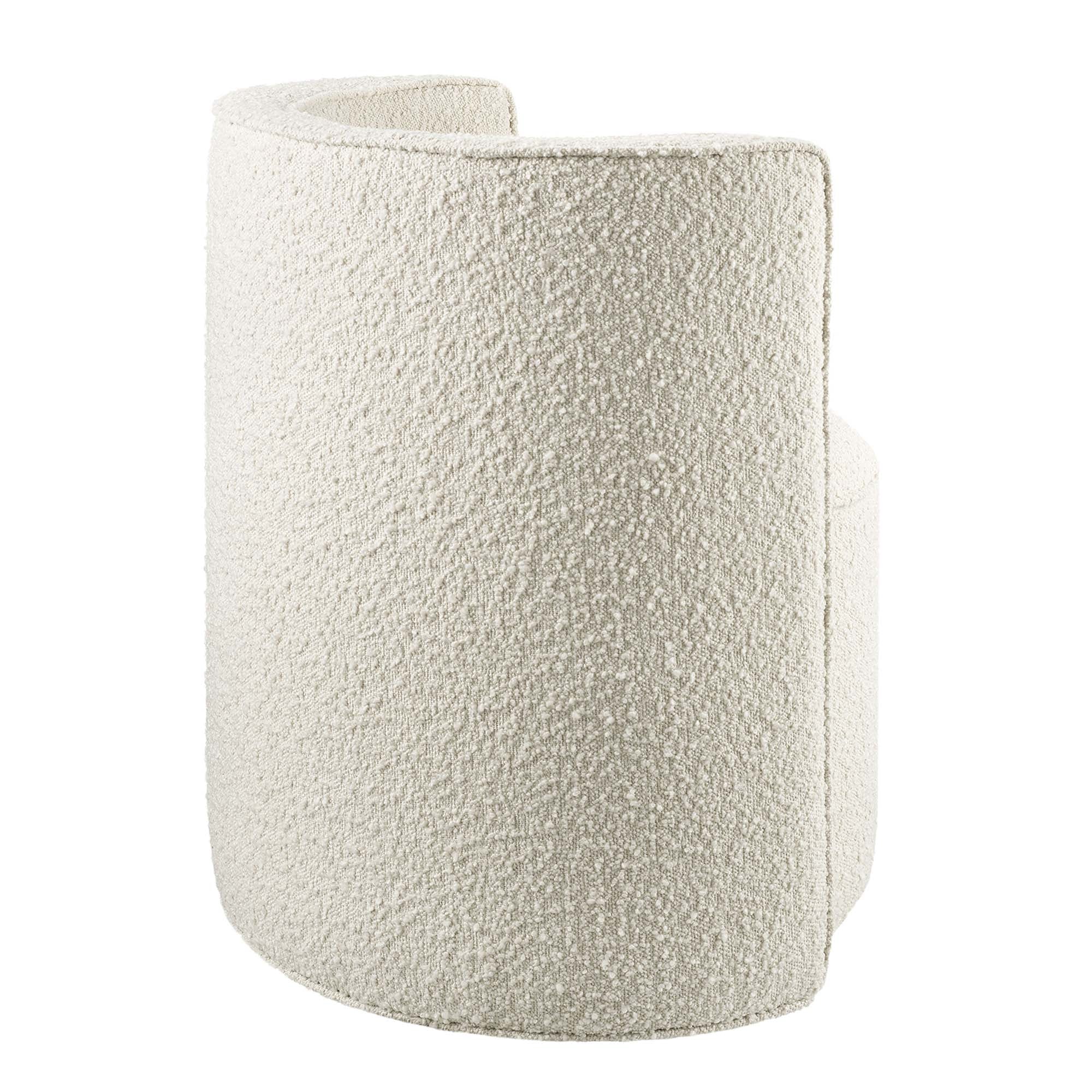 Della Boucle Fabric Swivel Chair by Modway - Image 5