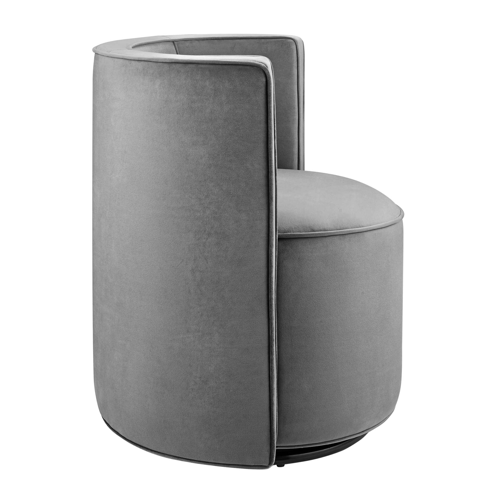 Della Performance Velvet Fabric Swivel Chair by Modway - Image 15