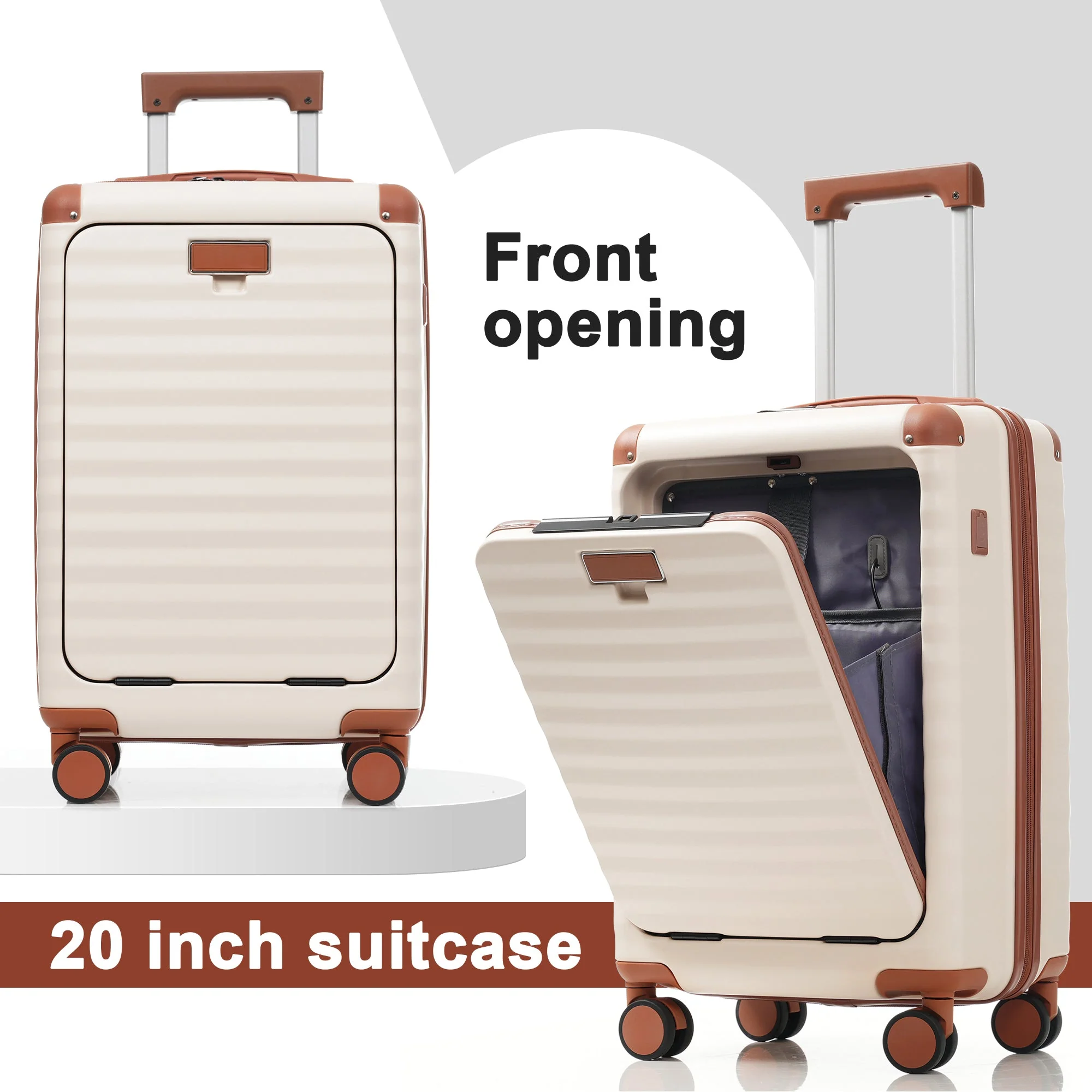 Deluxe 5-Piece Hard Side Luggage Set with USB and TSA Security - Image 28