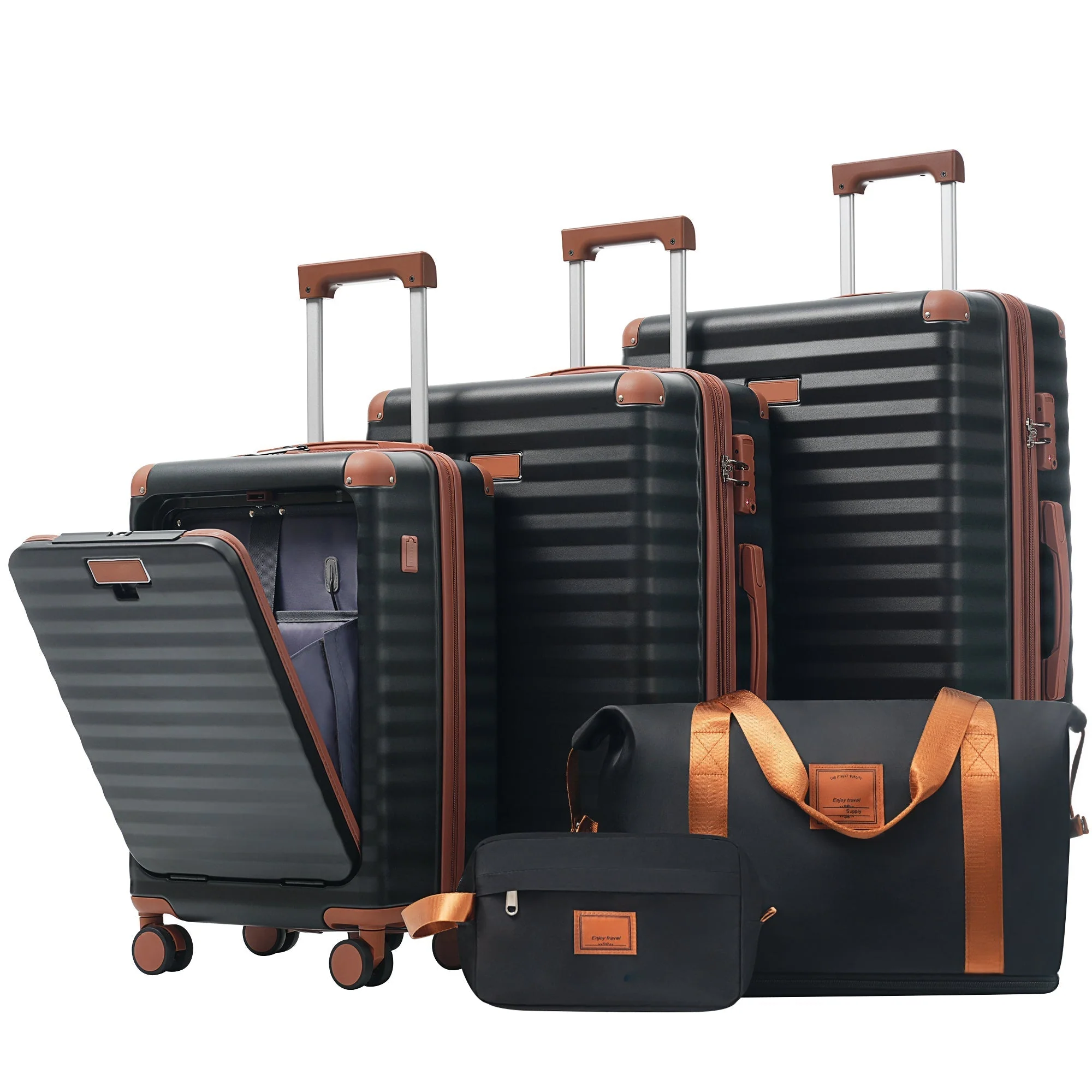 Deluxe 5-Piece Hard Side Luggage Set with USB and TSA Security - Image 5