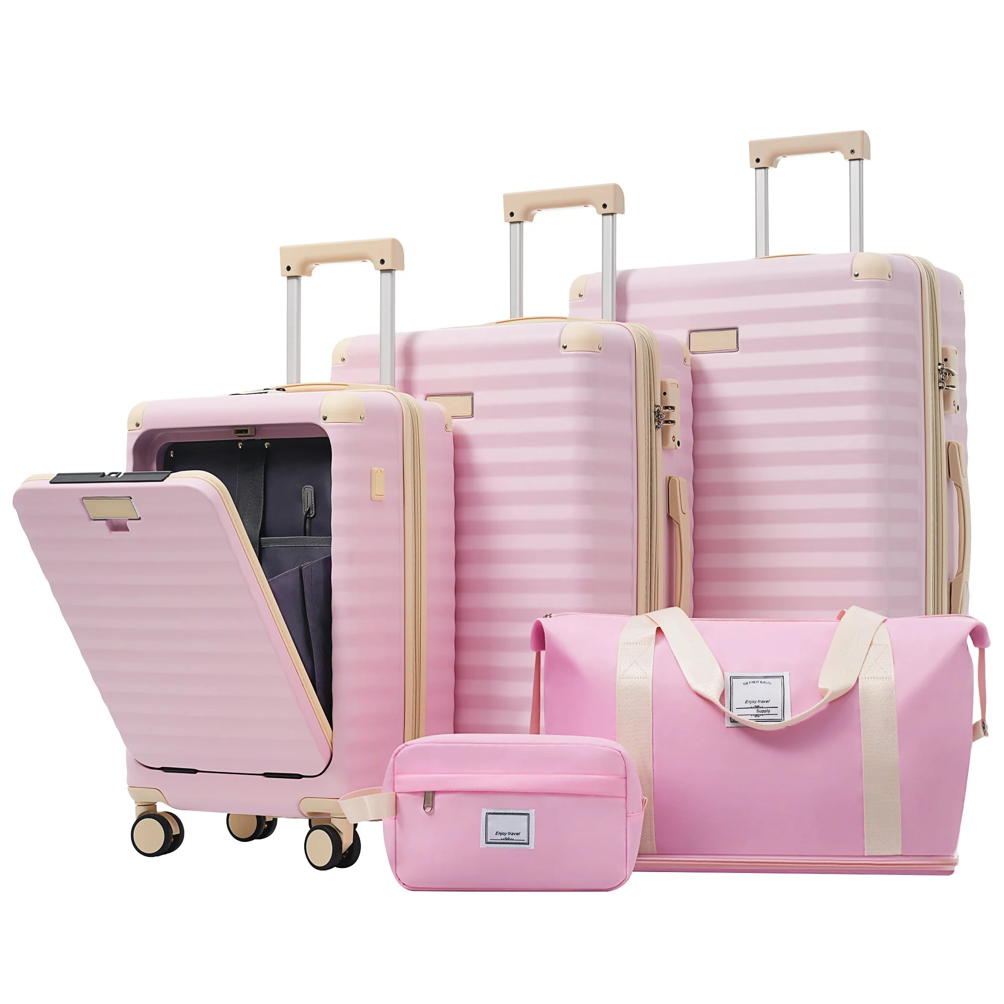 Deluxe 5-Piece Hard Side Luggage Set with USB and TSA Security - Image 6