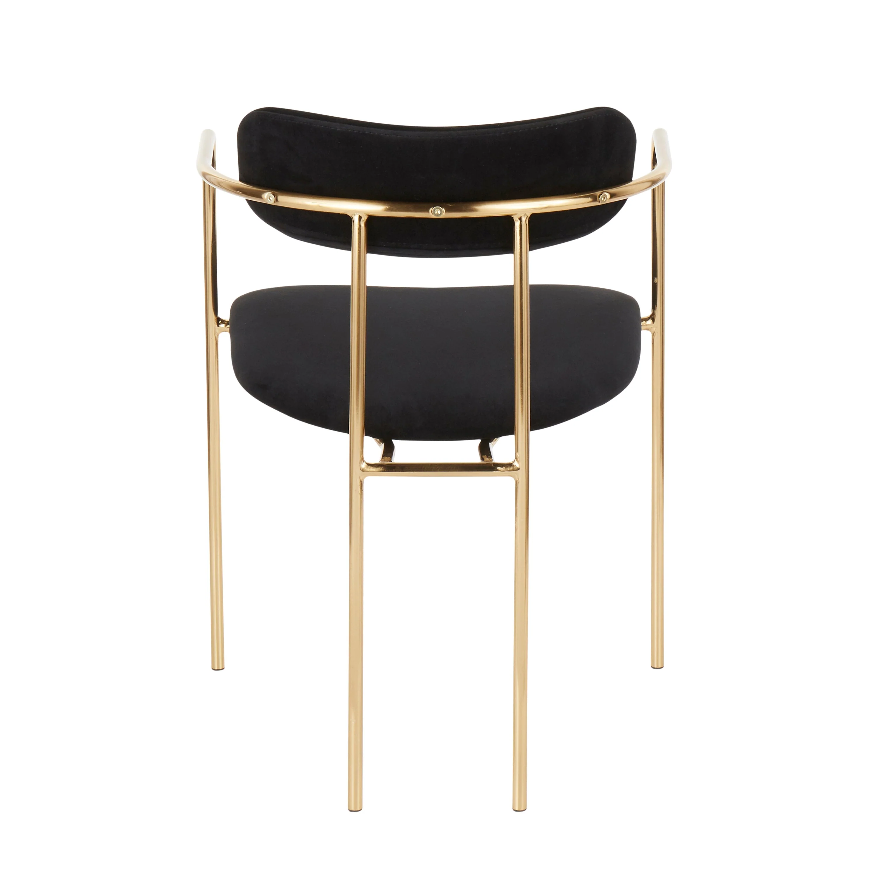Demi Contemporary Chair in Gold Metal - Set of 2 - Image 5