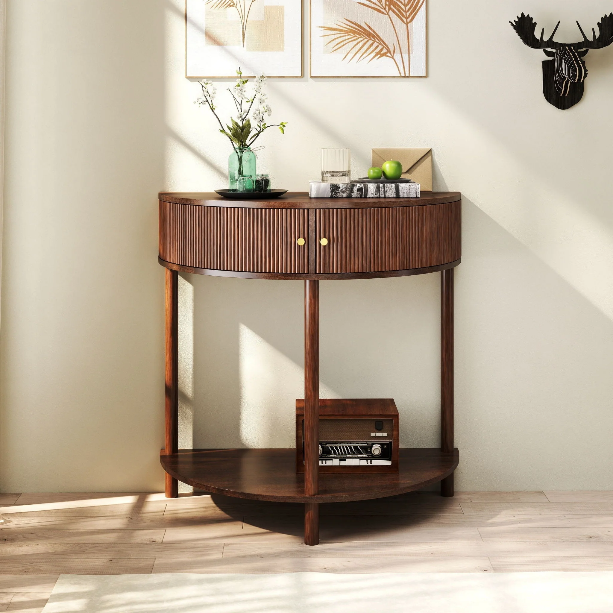 Demi Lune - Console Table With 2 Storage Drawers - Image 4