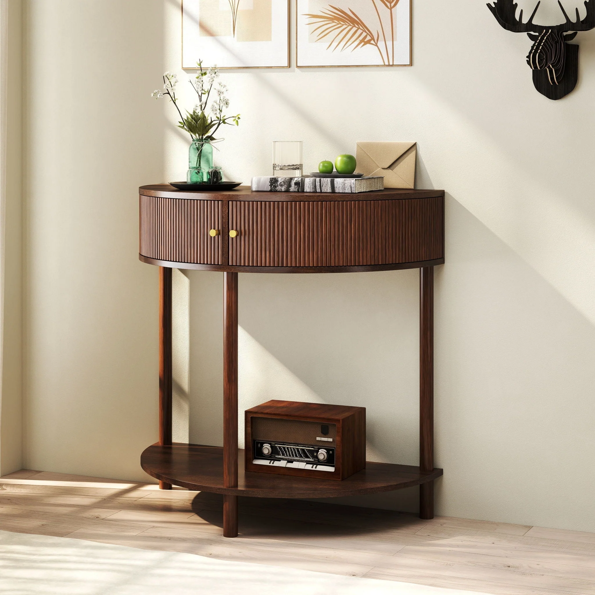 Demi Lune - Console Table With 2 Storage Drawers - Image 8