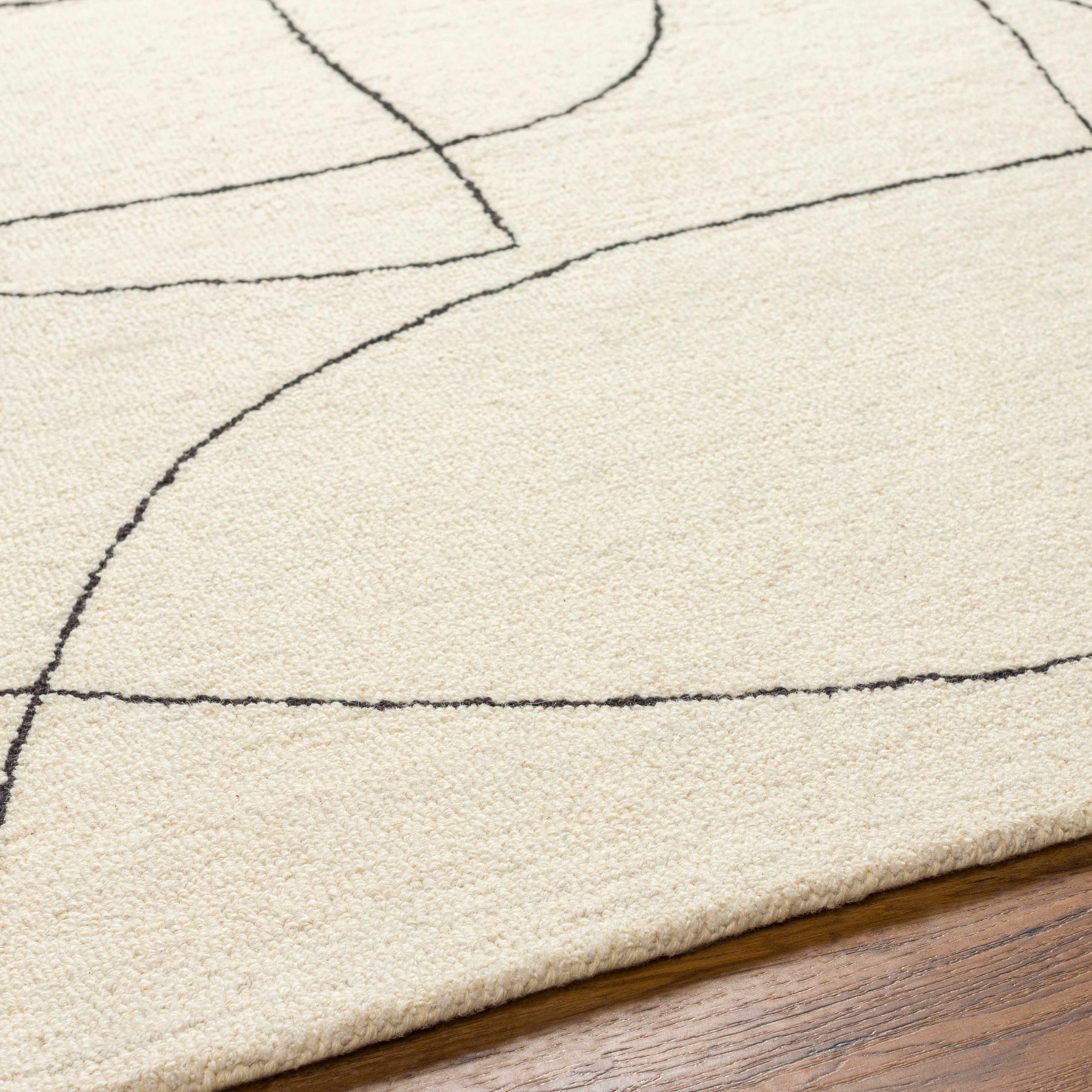 Deniz Modern Off-White Wool Rug - Image 5
