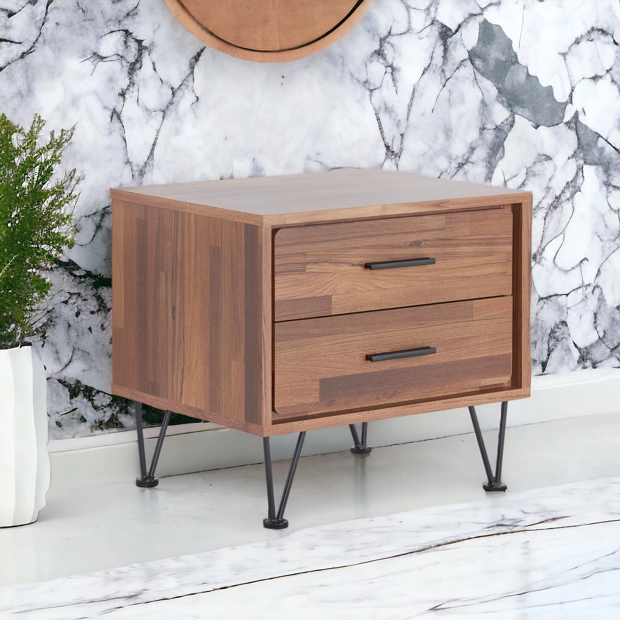 Deoss Walnut Finish Accent Table - Image 4