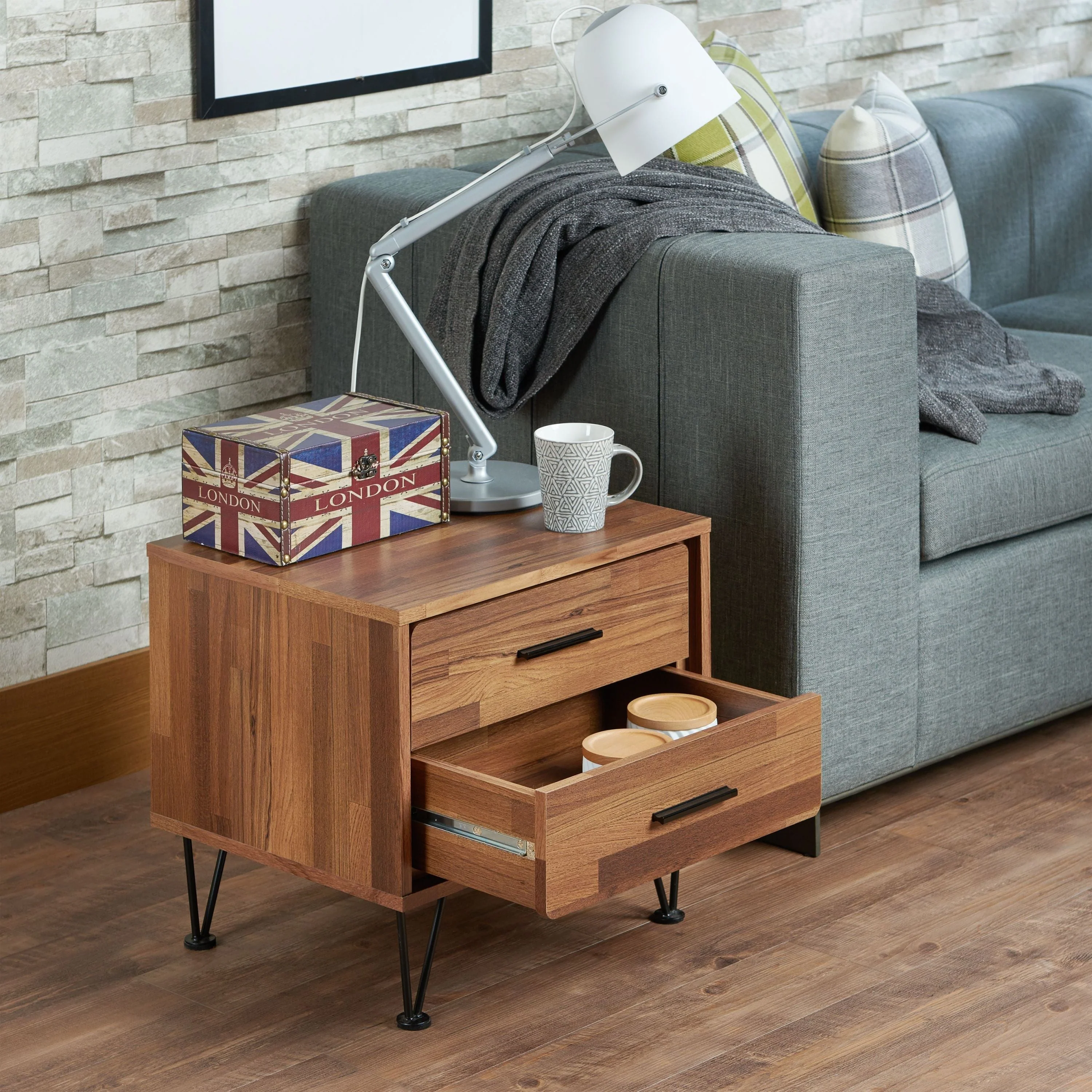 Deoss Walnut Finish Accent Table - Image 6