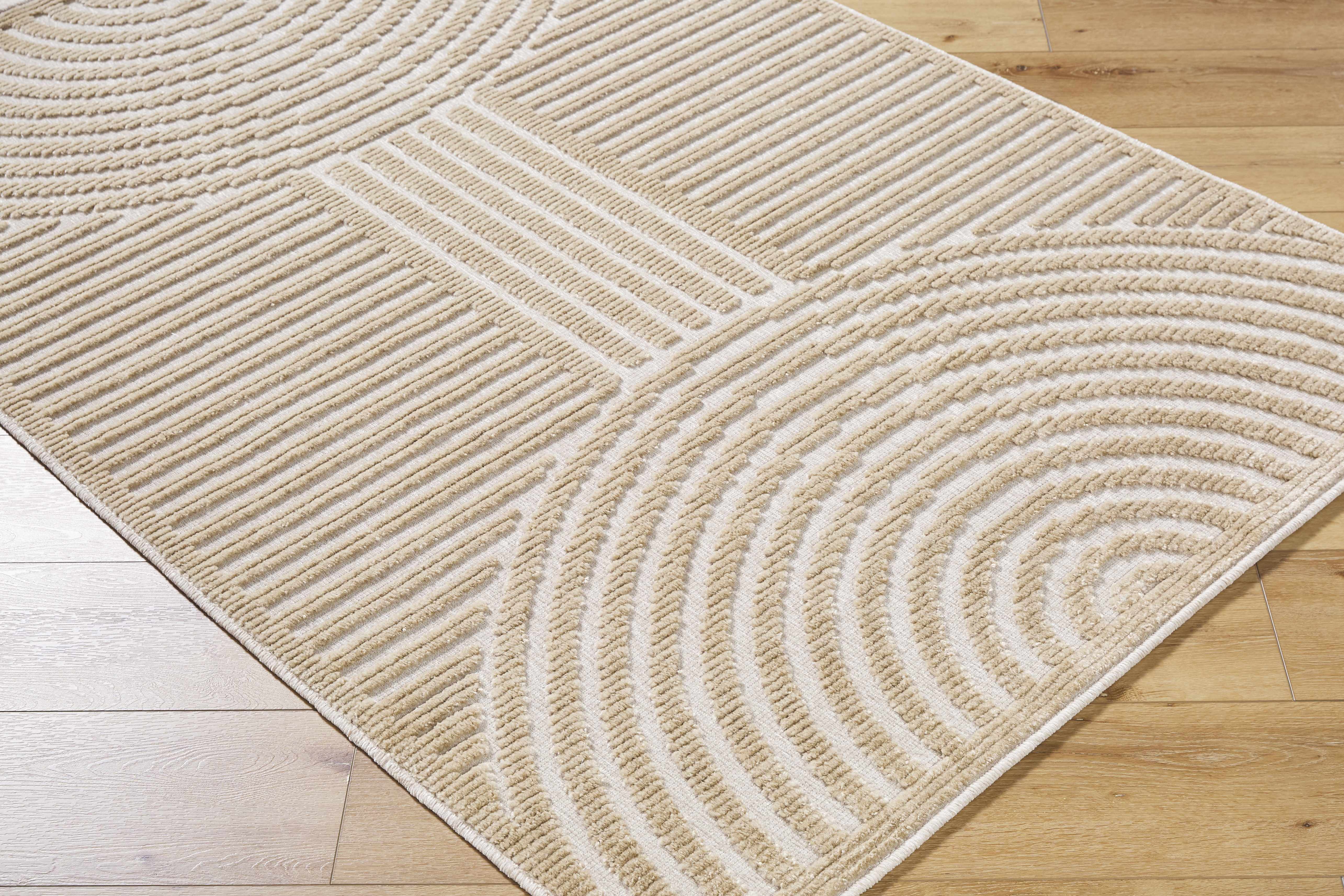 Deron Beige Washable Area Rug - Image 3