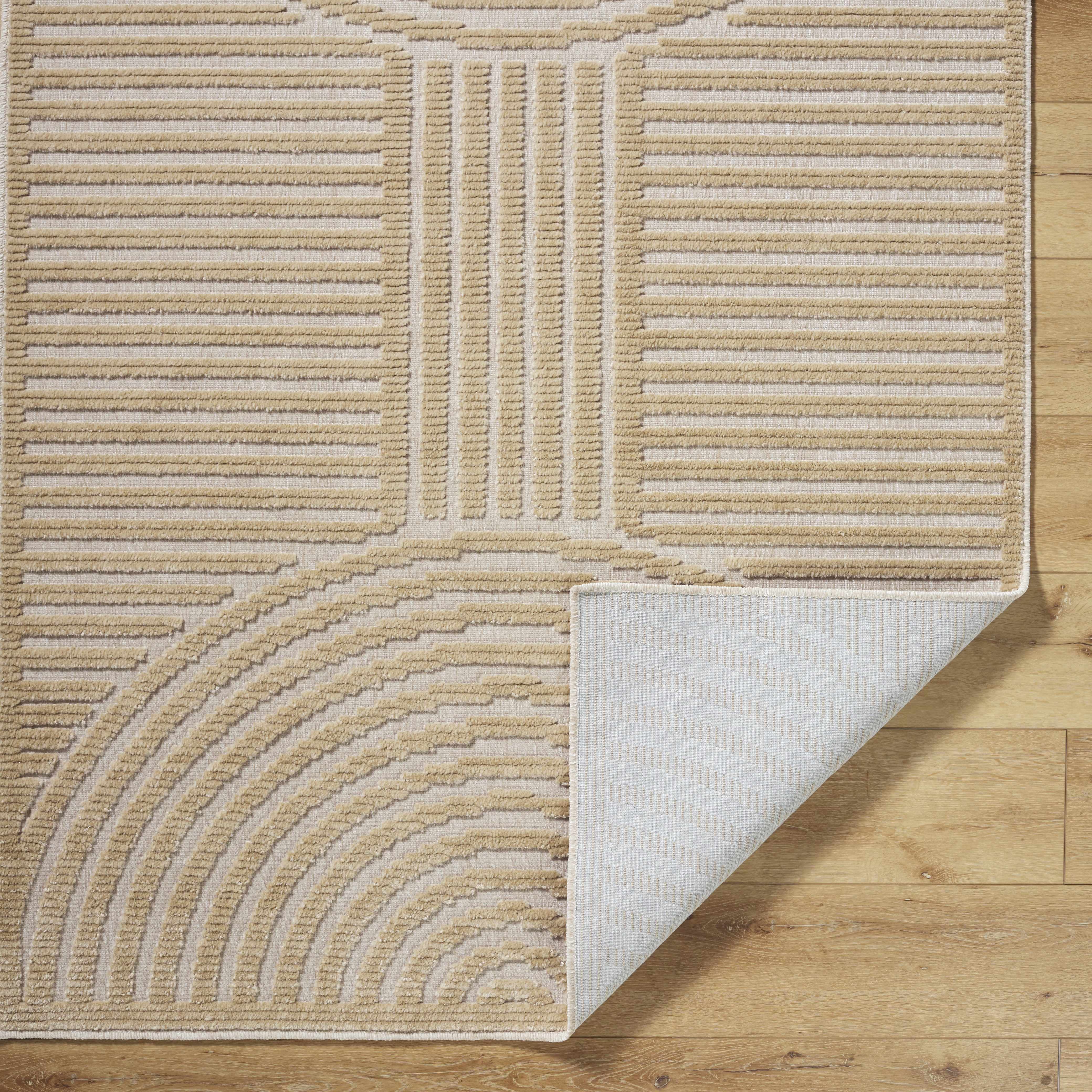 Deron Beige Washable Area Rug - Image 5