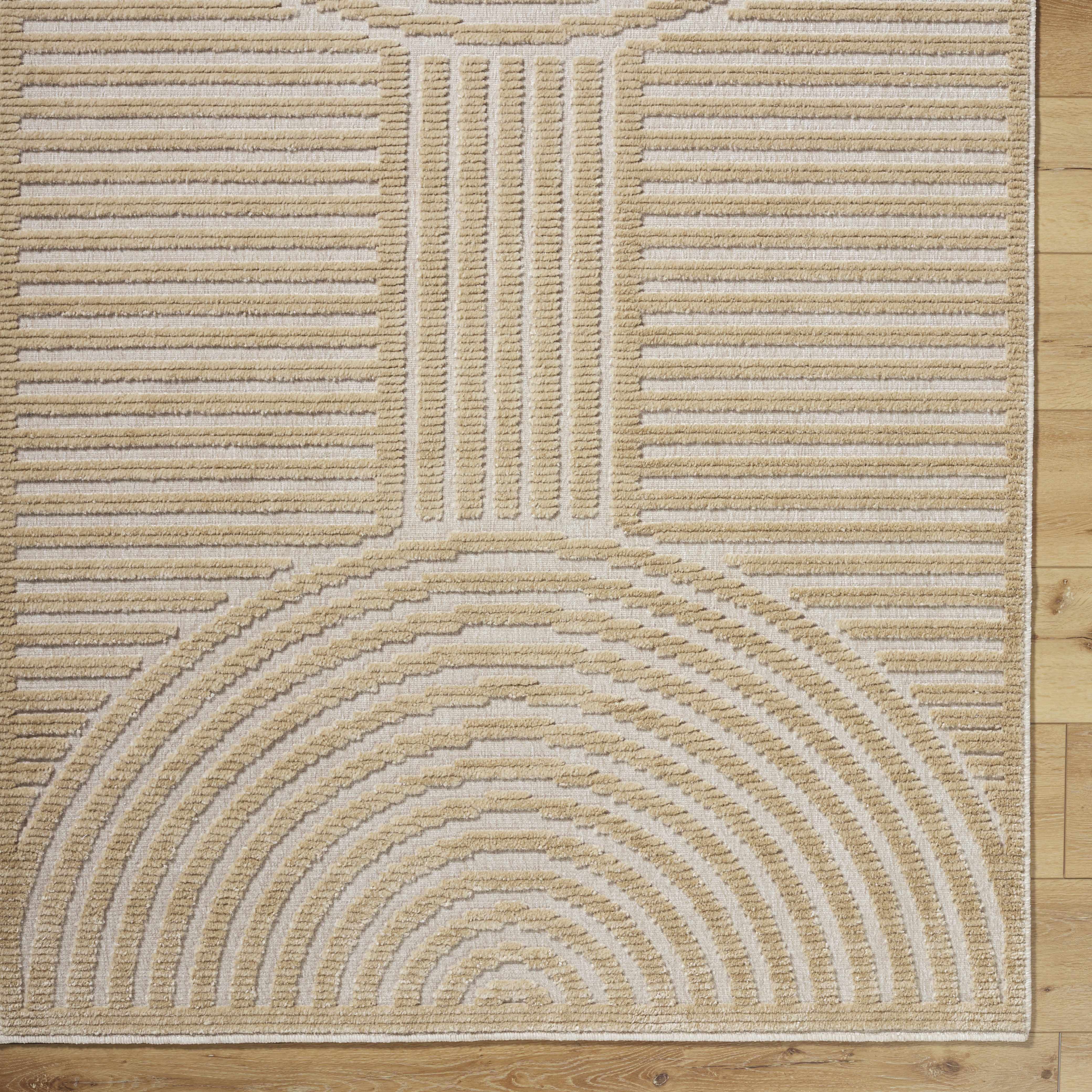 Deron Beige Washable Area Rug - Image 6