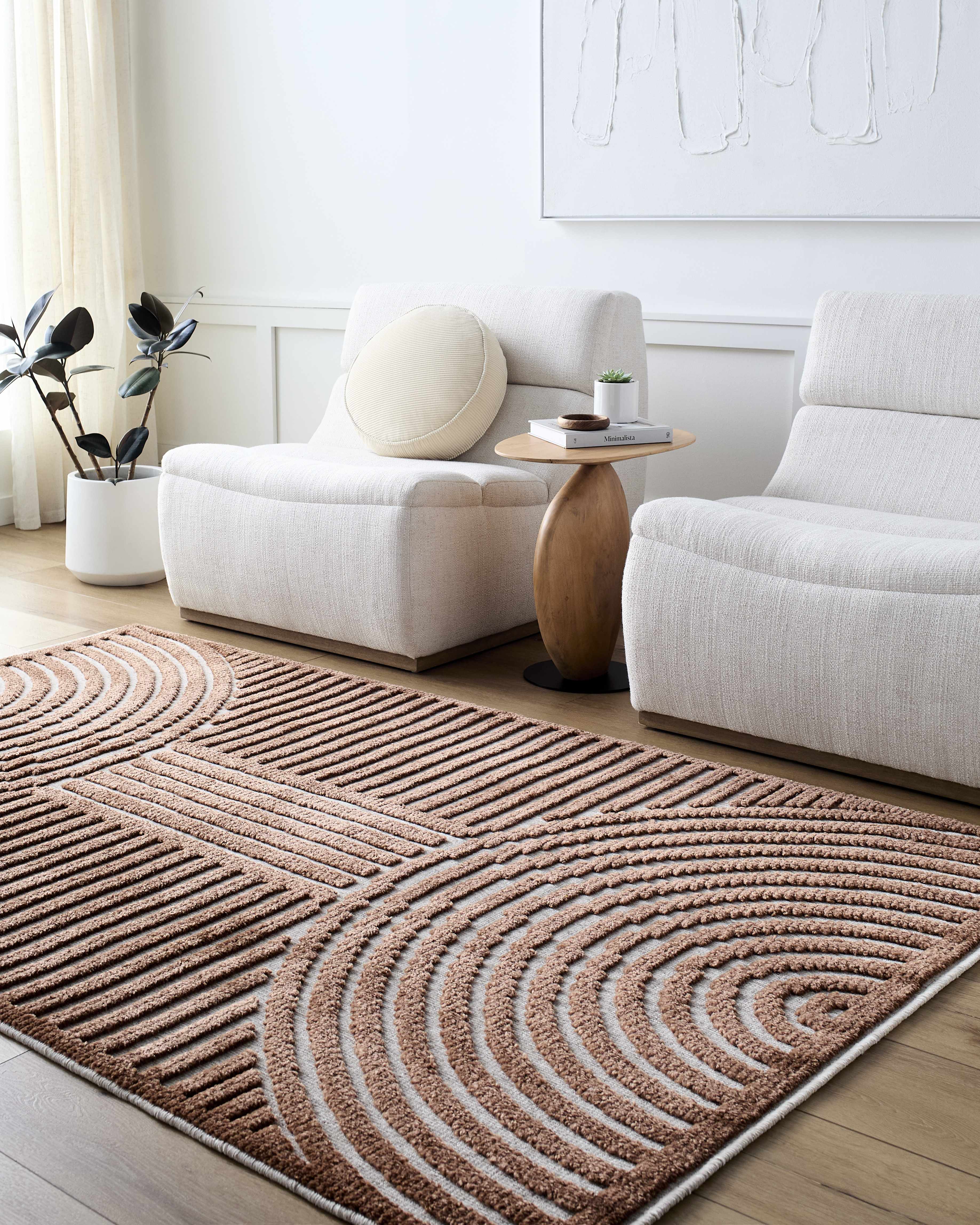 Deron Brown Washable Area Rug - Image 2