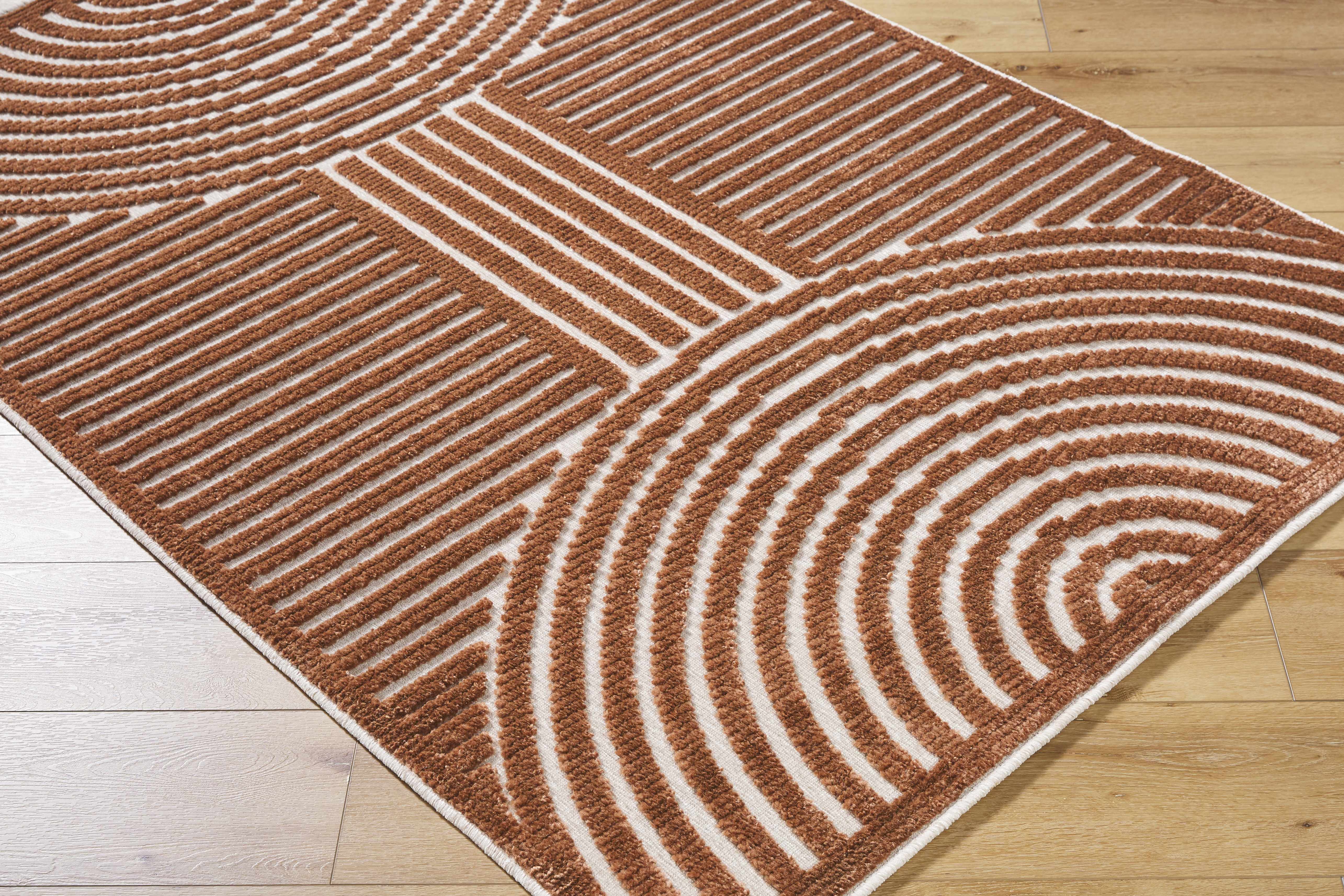 Deron Brown Washable Area Rug - Image 3
