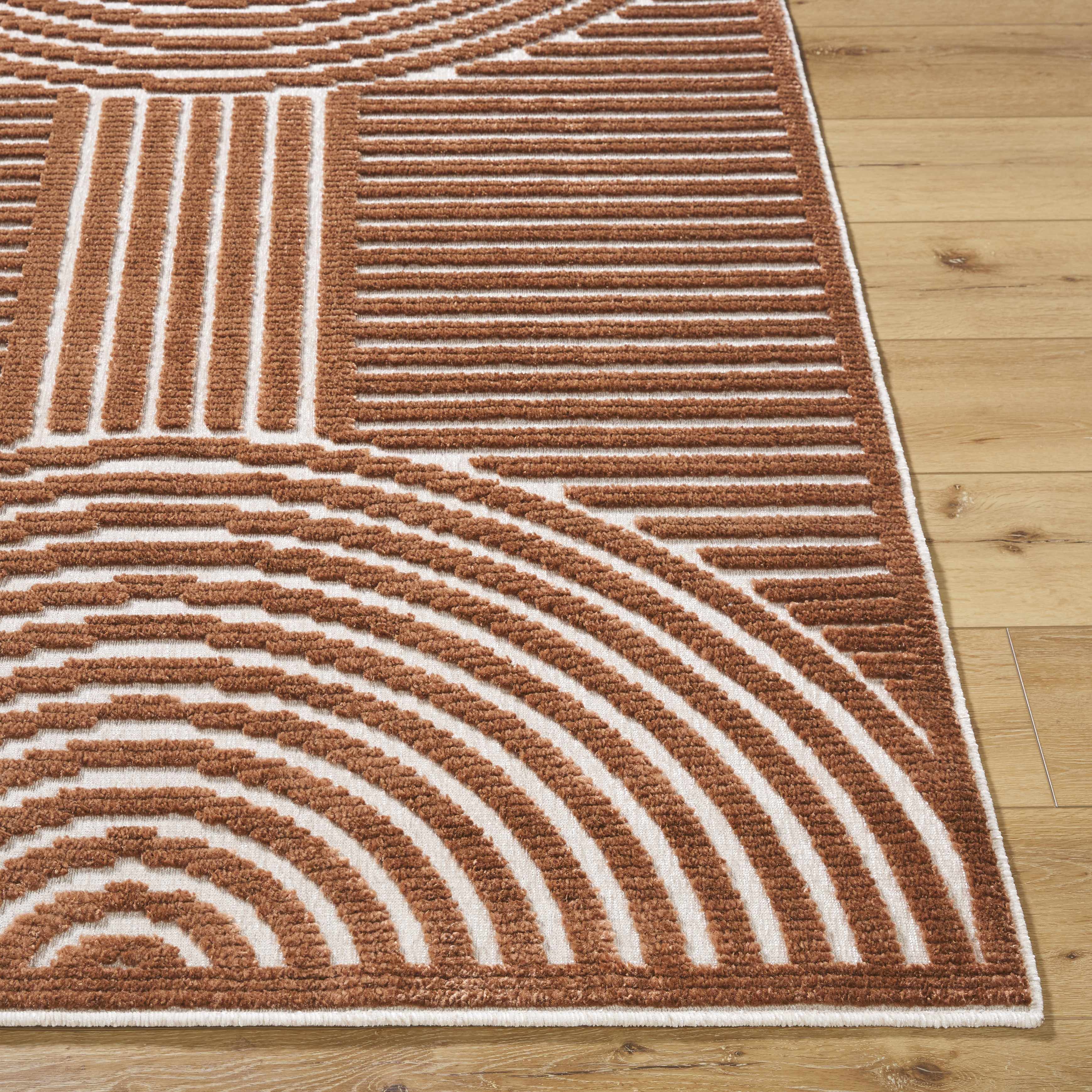 Deron Brown Washable Area Rug - Image 4