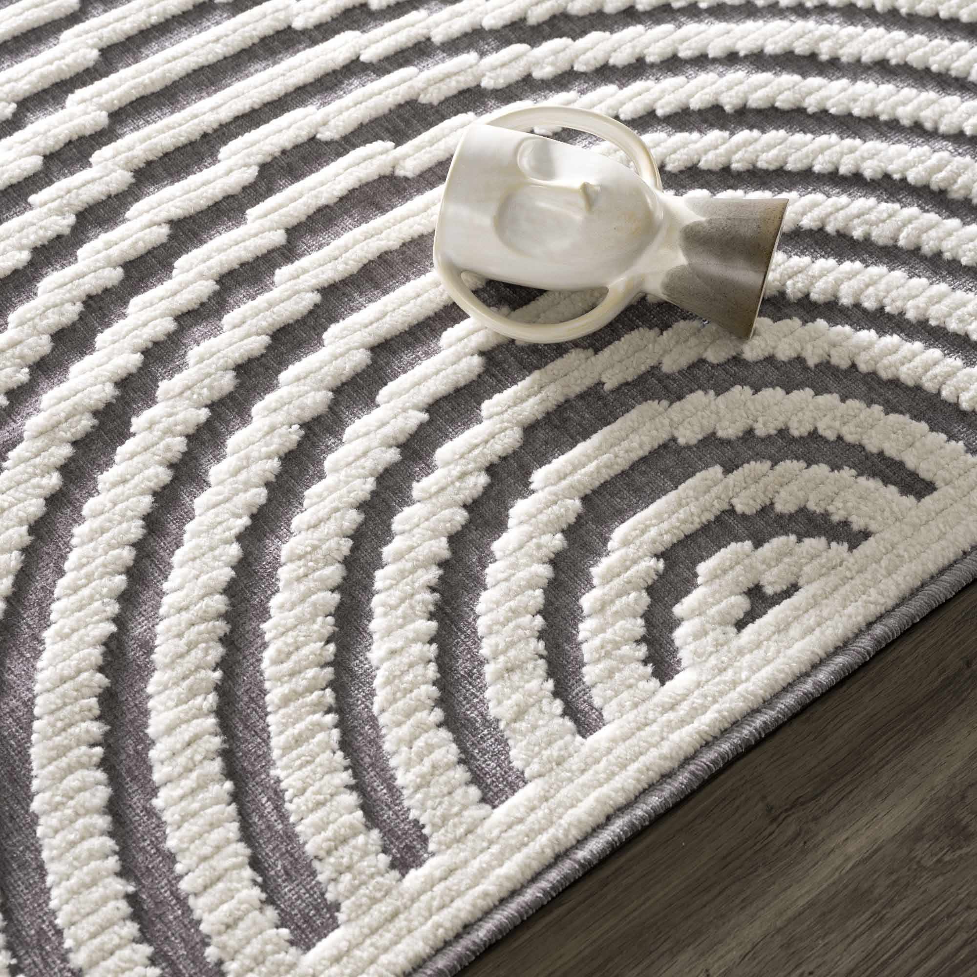 Deron Gray Rainbow Washable Rug - Image 14