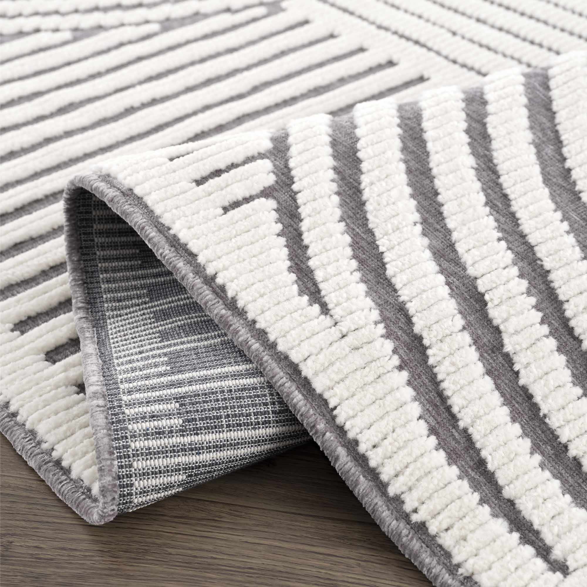 Deron Gray Rainbow Washable Rug - Image 7