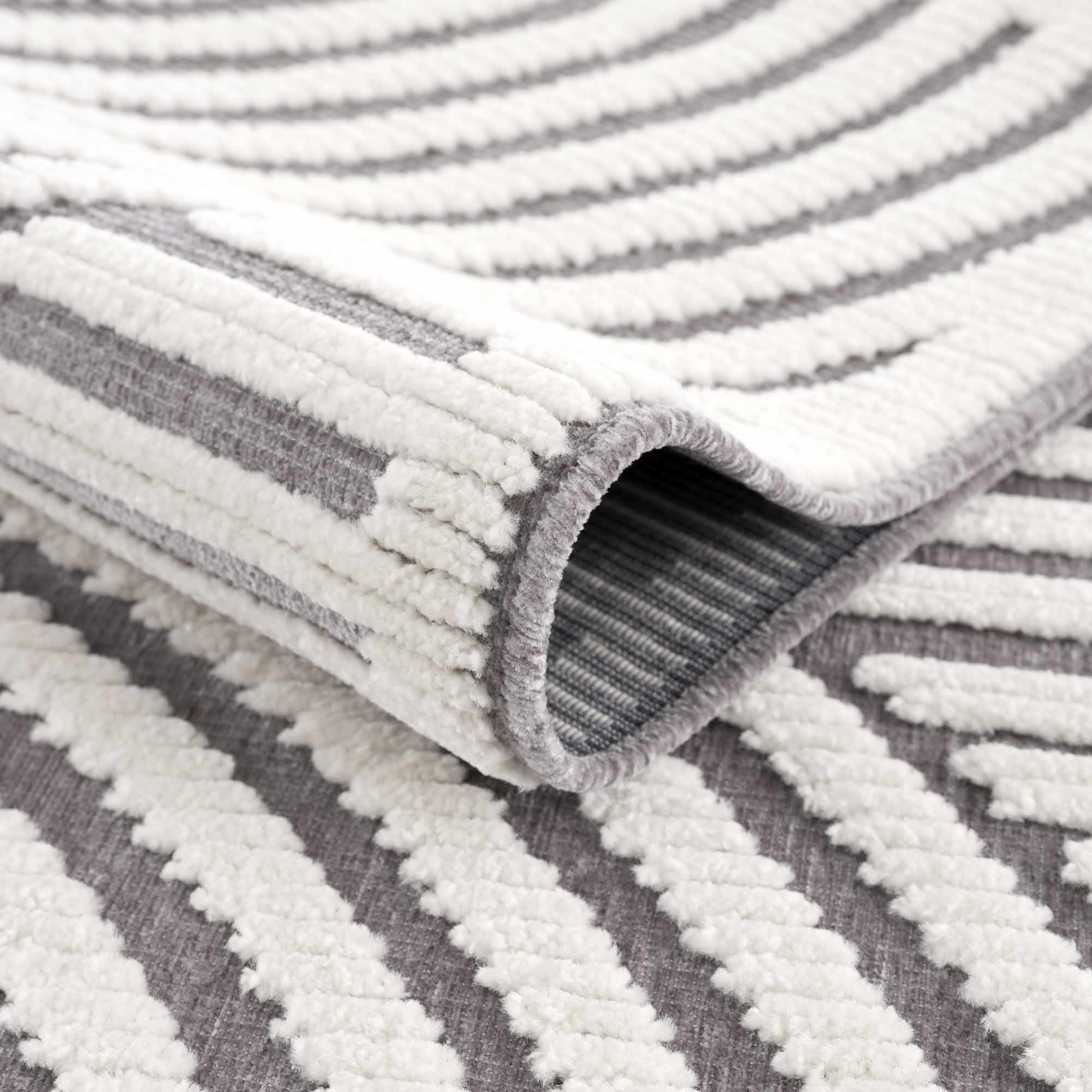 Deron Gray Rainbow Washable Rug - Image 8