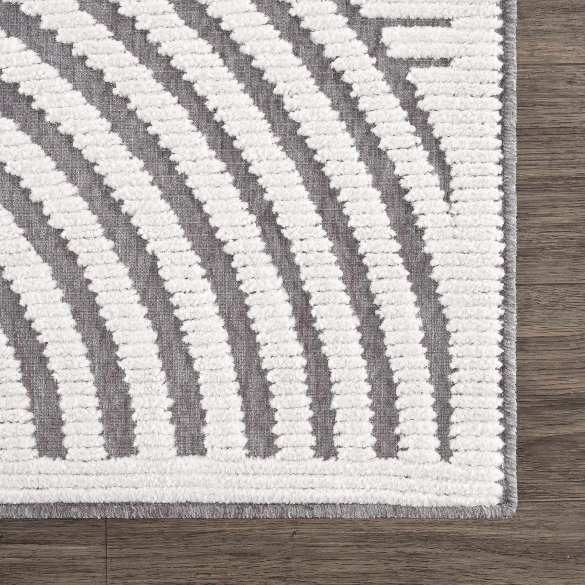 Deron Gray Rainbow Washable Rug - Image 9
