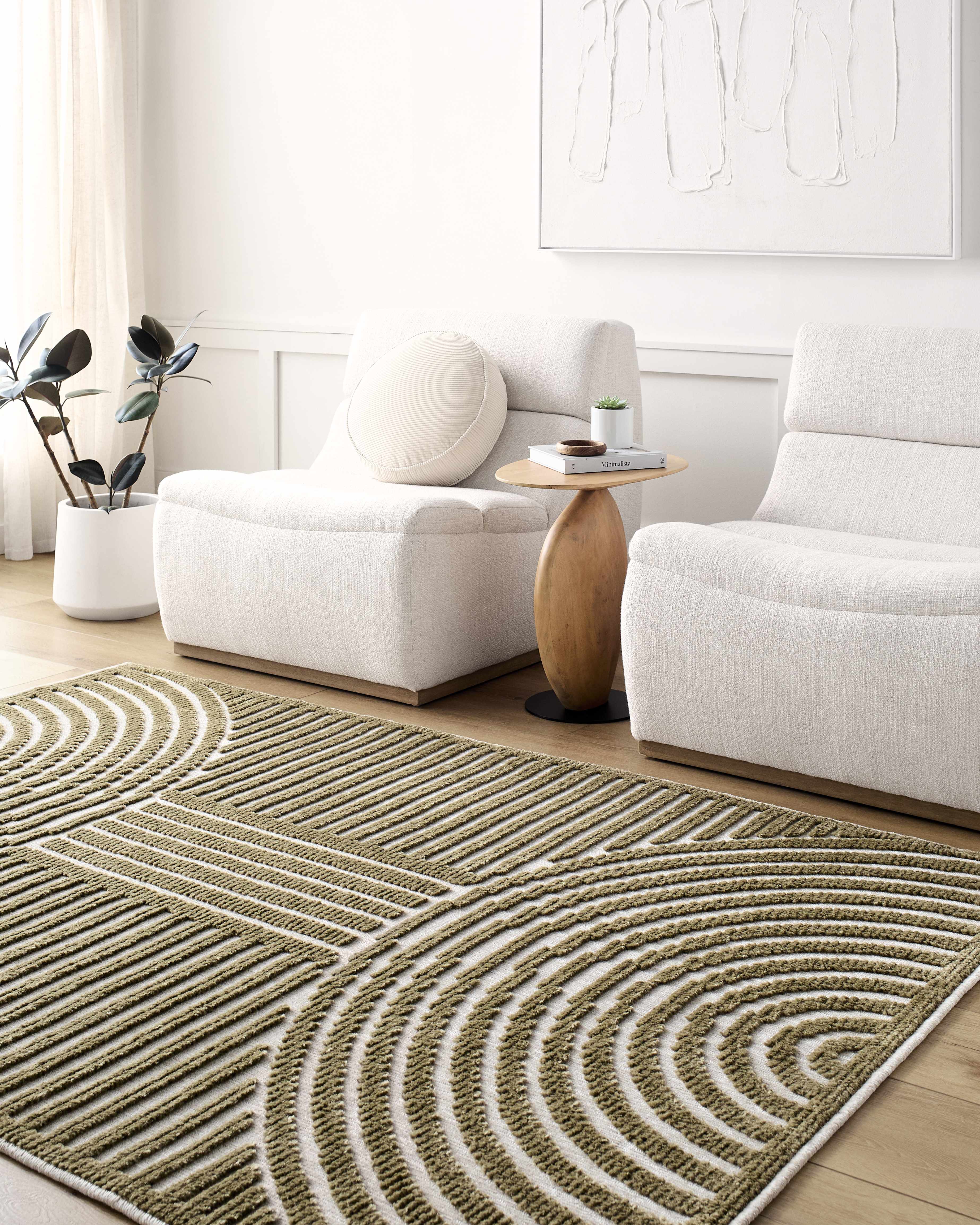 Deron Khaki Washable Area Rug - Image 2