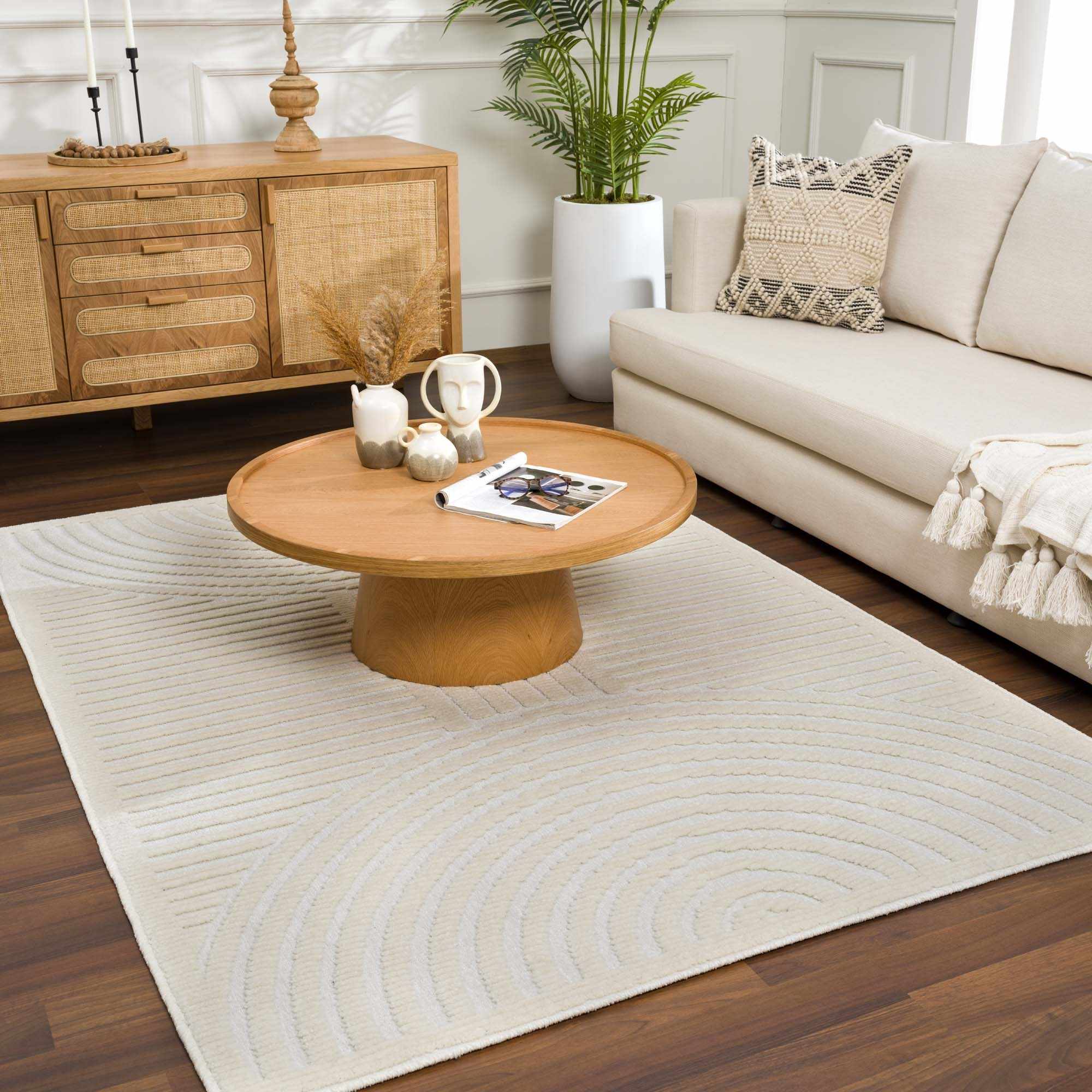 Deron White Washable 3D Rug - Image 10