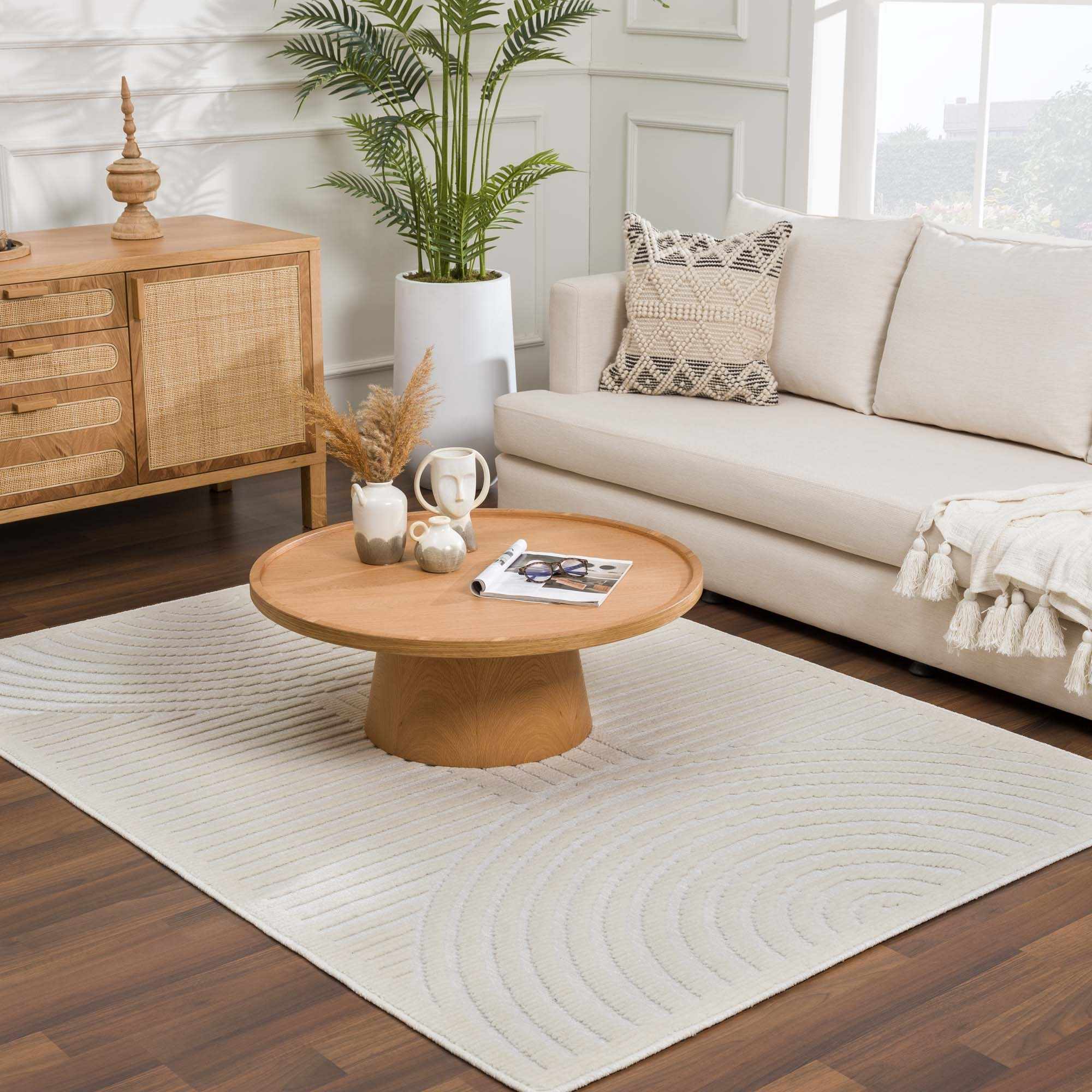 Deron White Washable 3D Rug - Image 17