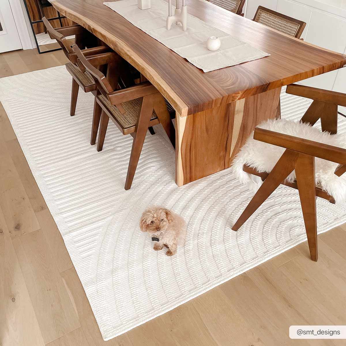 Deron White Washable 3D Rug - Image 2