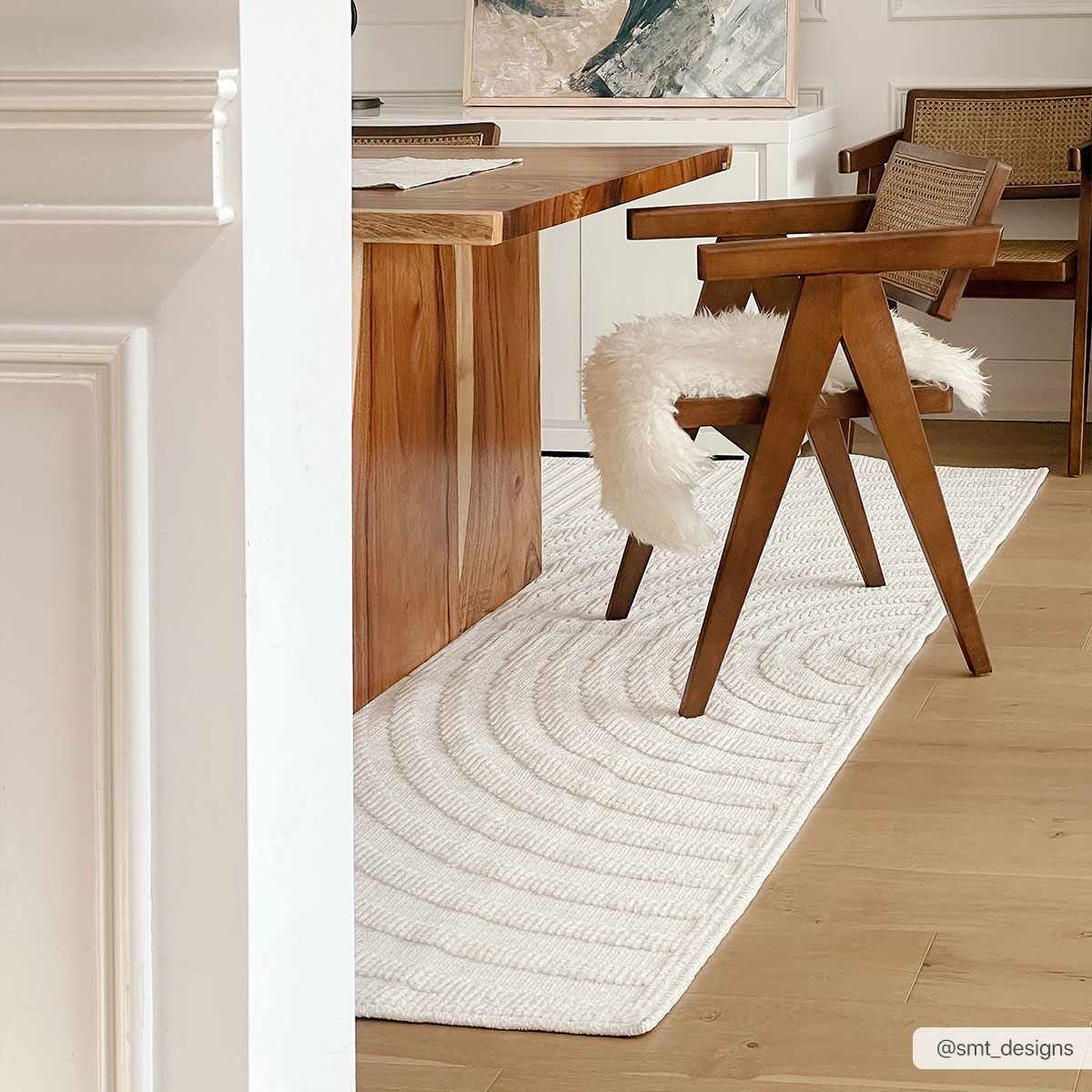 Deron White Washable 3D Rug - Image 4