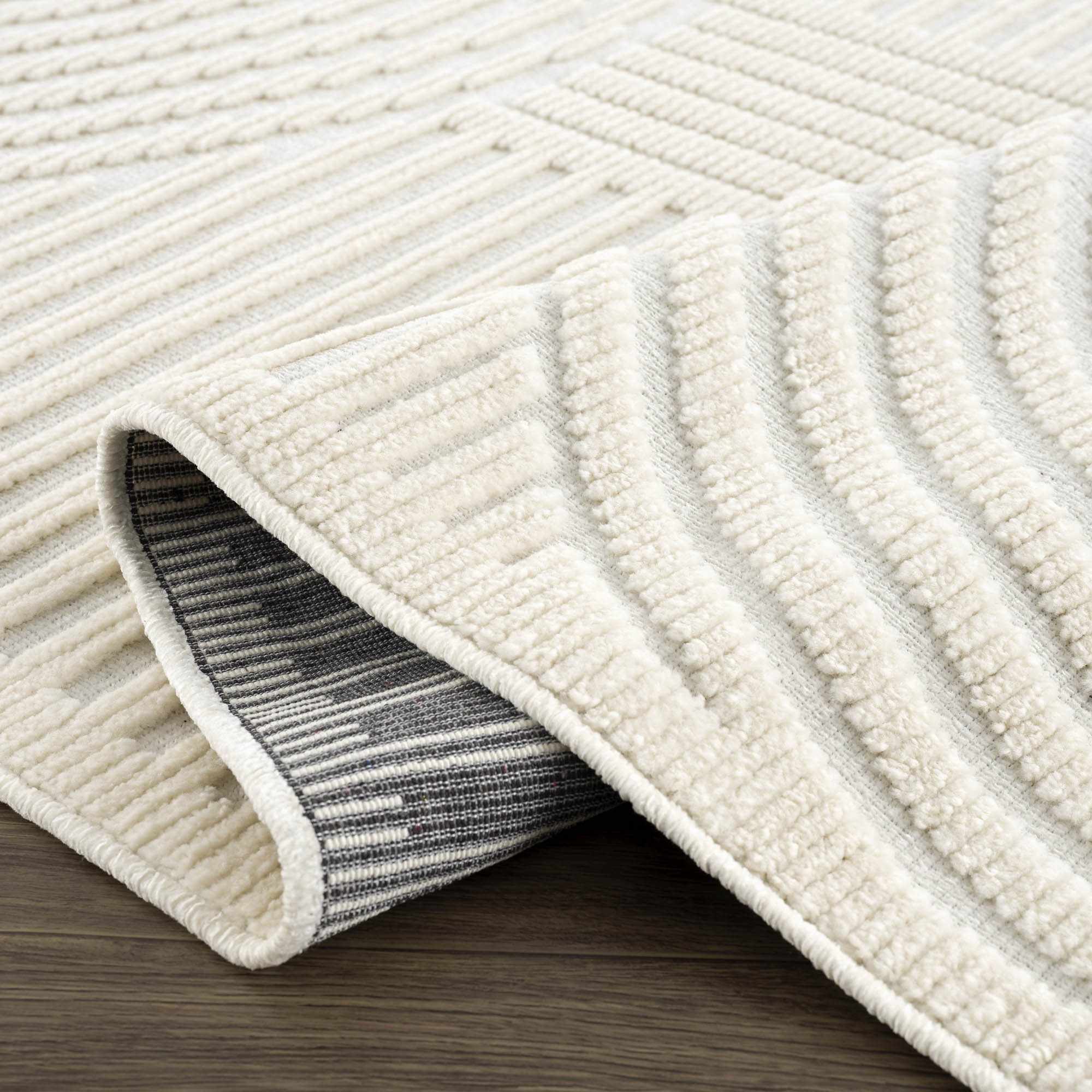 Deron White Washable 3D Rug - Image 7