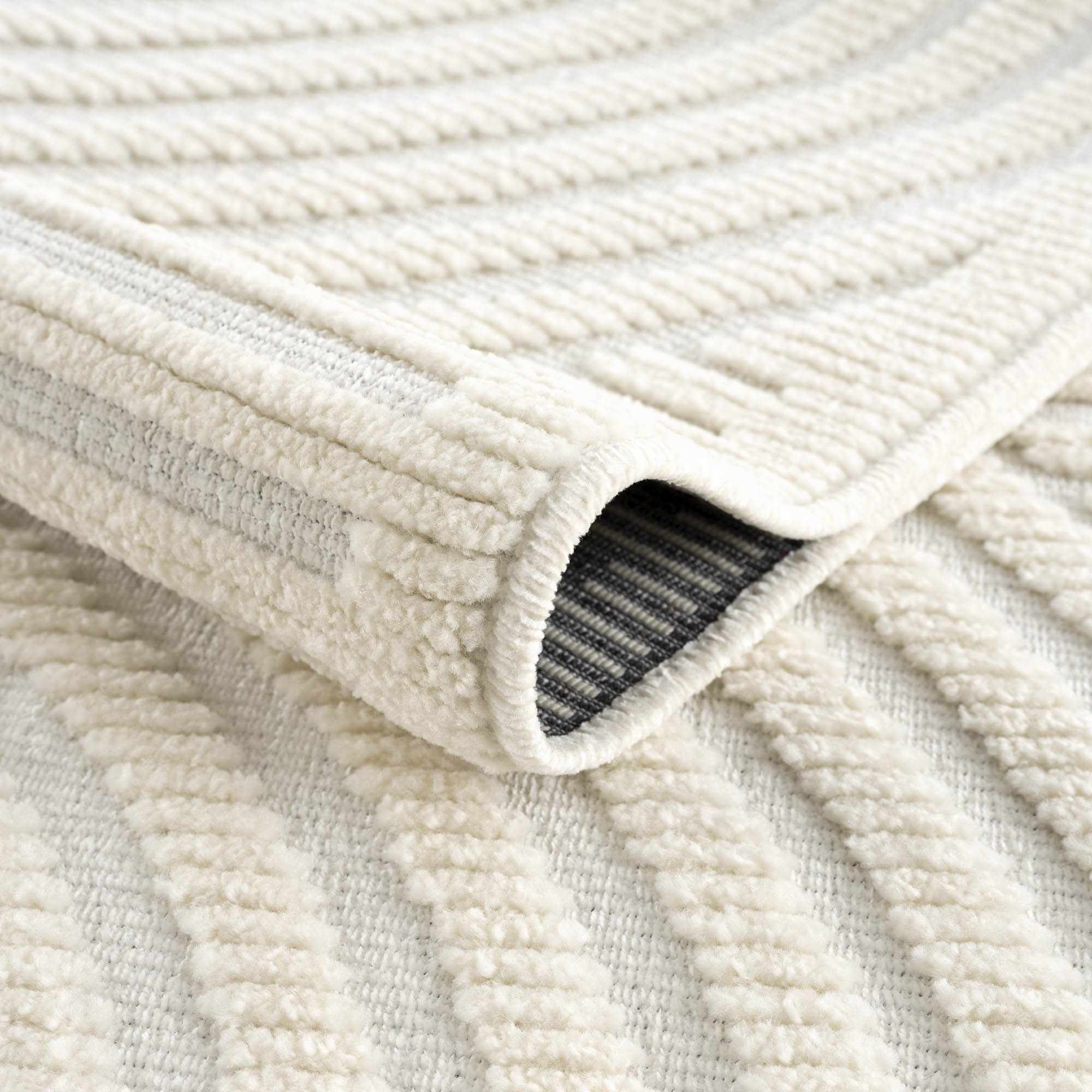 Deron White Washable 3D Rug - Image 8